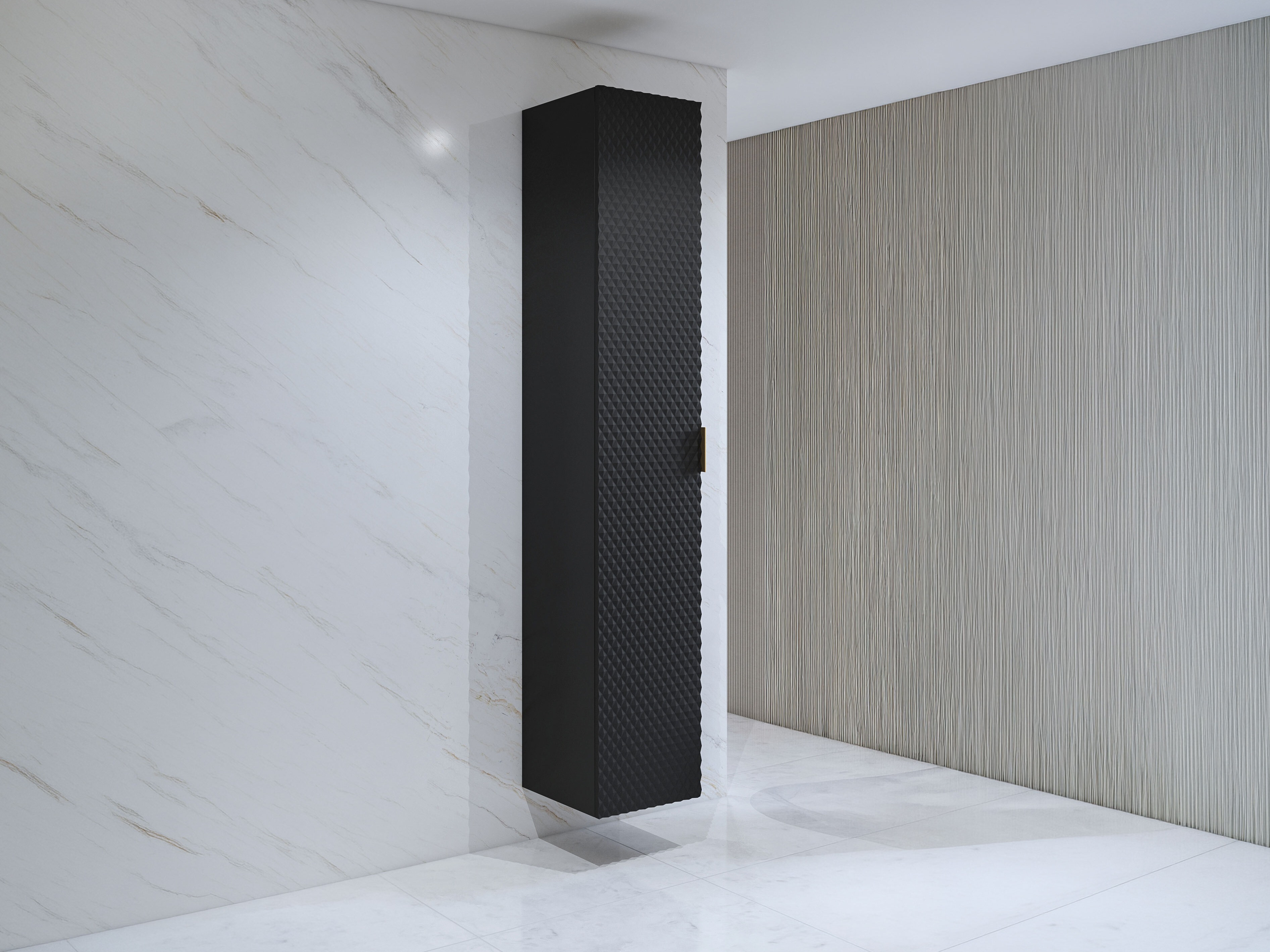 Wall-mounted bathroom cabinet Liretu 105 (Black)