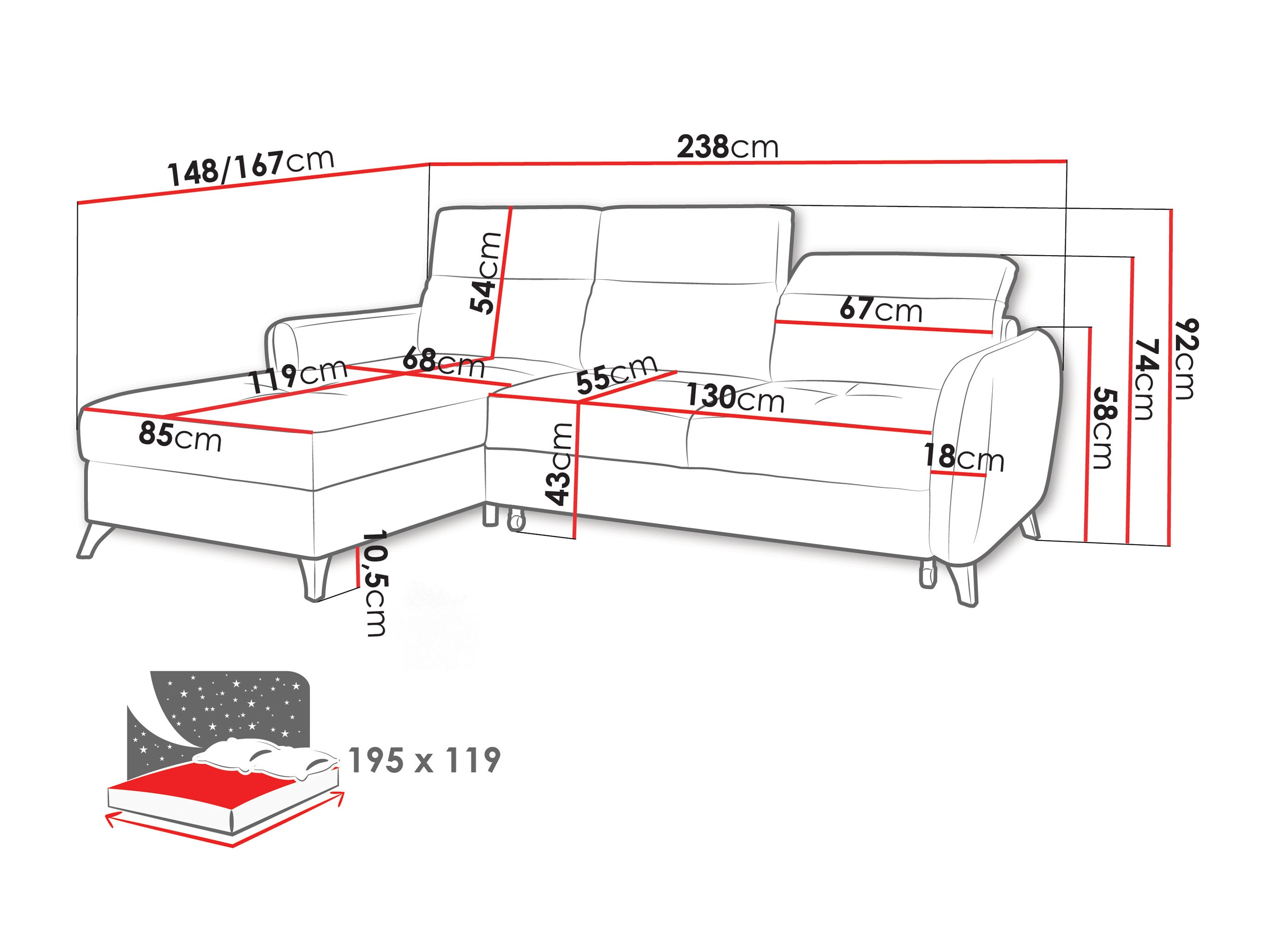 Corner sofa Amplexus (Vibe 26)
