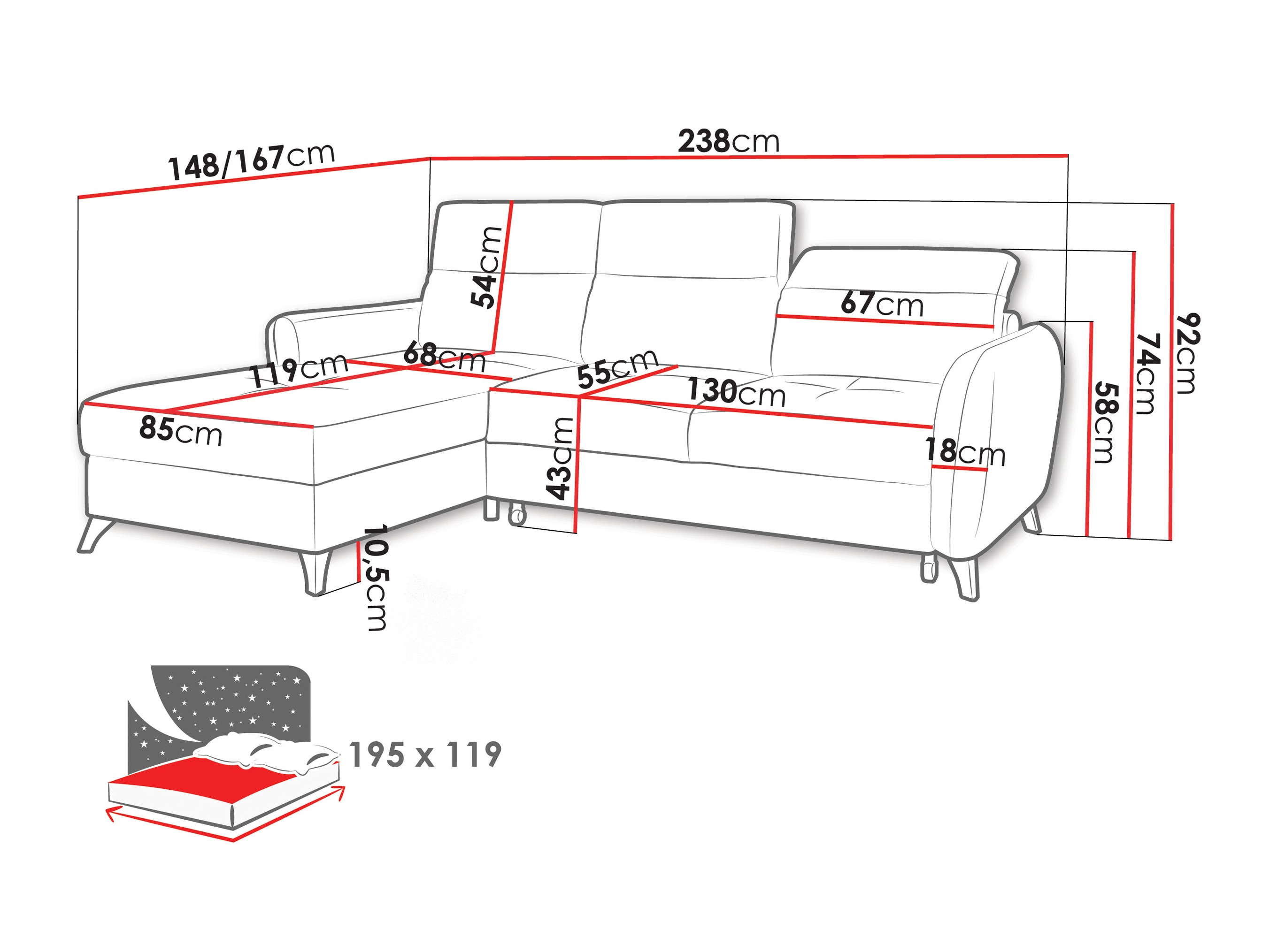 Corner sofa Amplexus (Vibe 86)