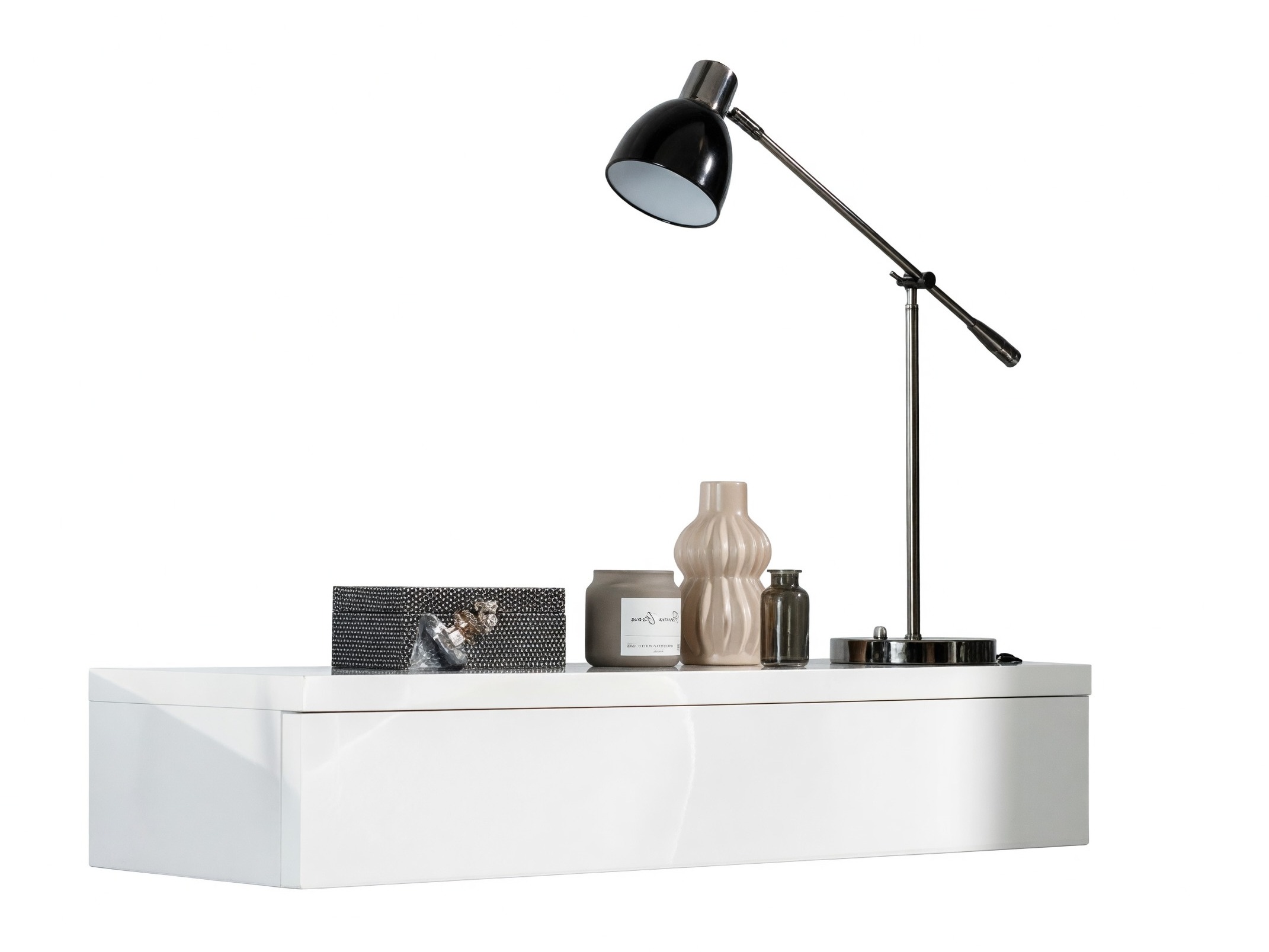 Dressing table Delpher (White + Glossy white)