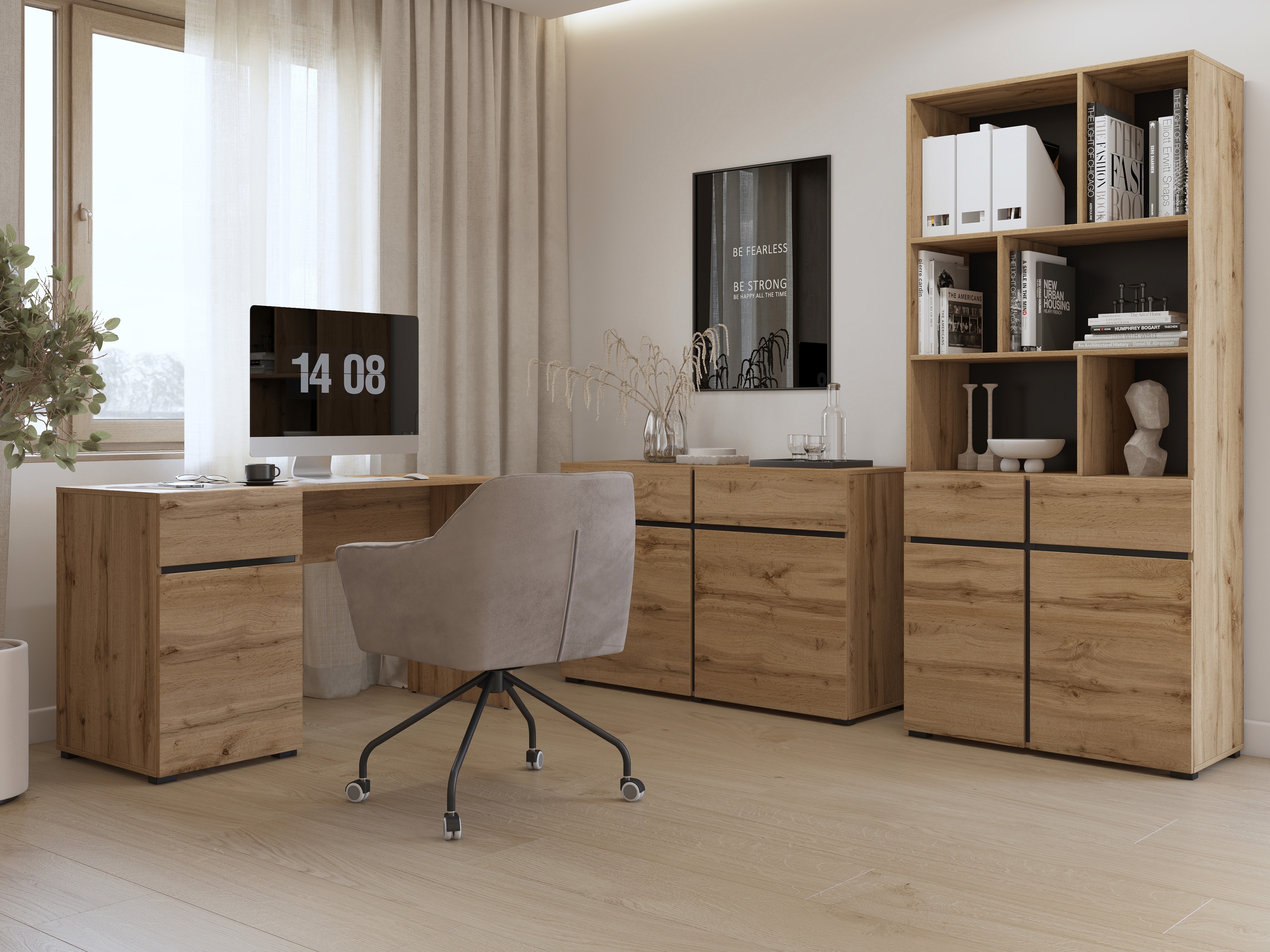 Bookcase Alfere 126 (Wotan Oak)