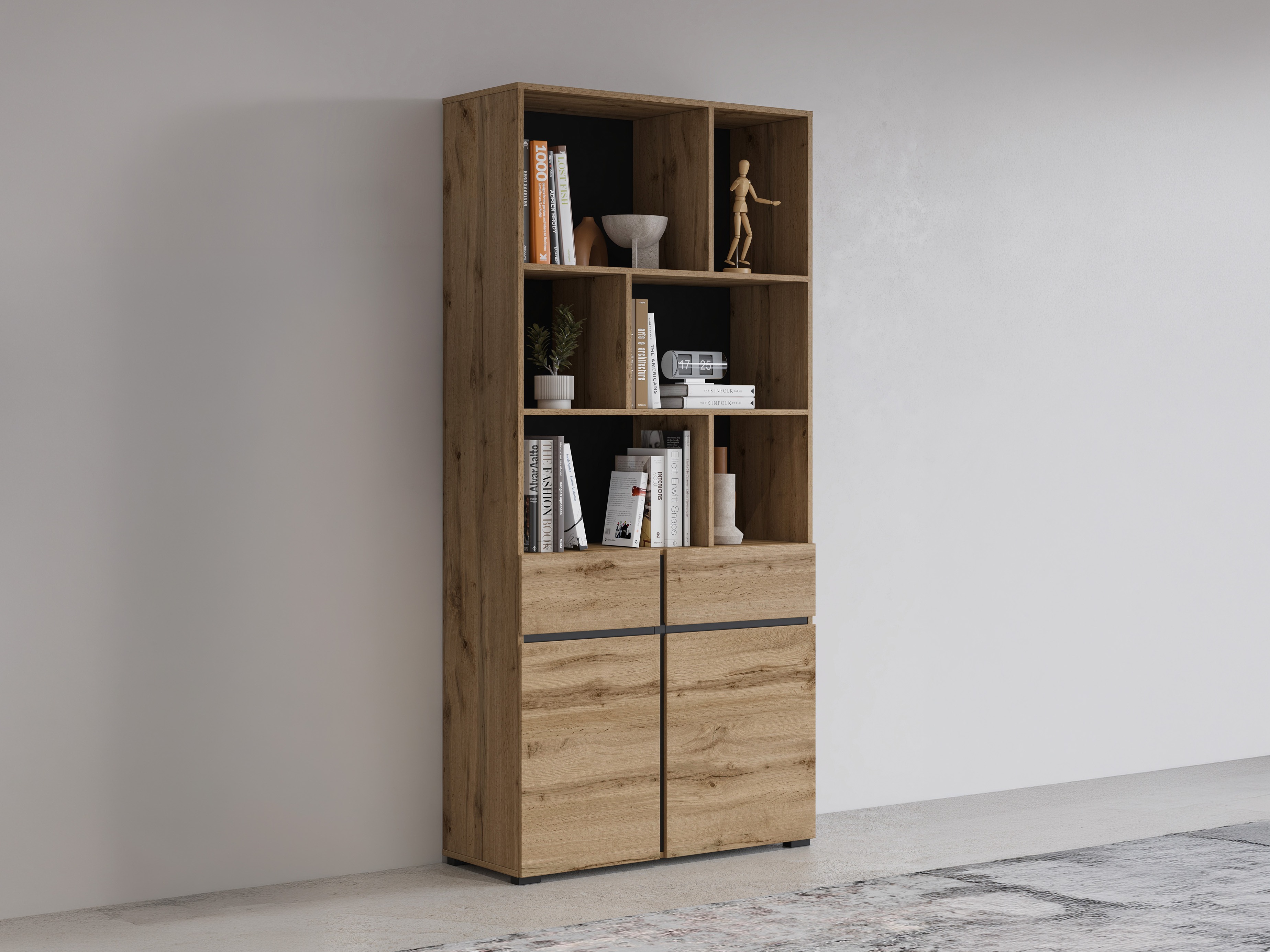 Bookcase Alfere 126 (Wotan Oak)