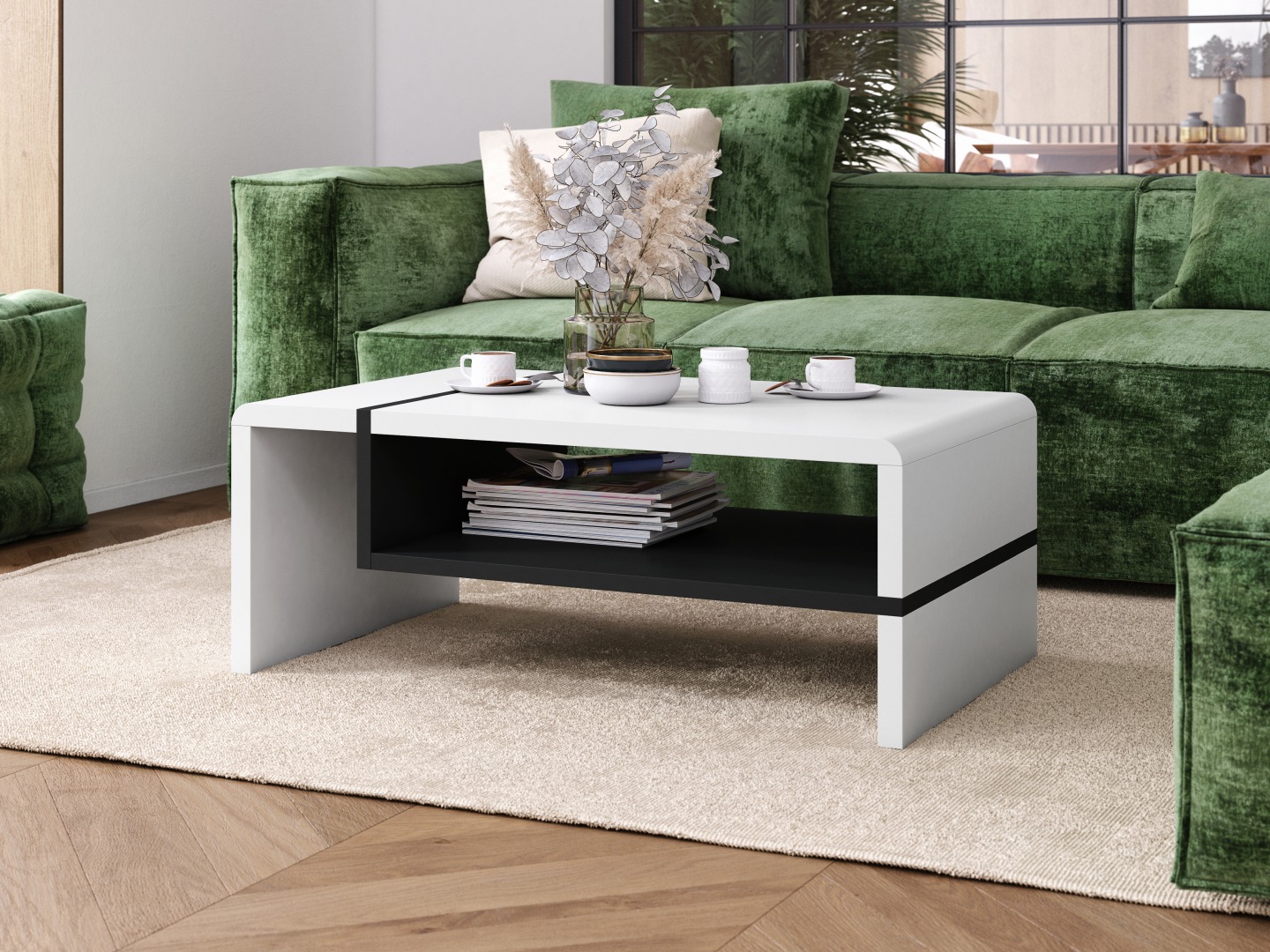 Coffee table Glendale 102 (White + Black)