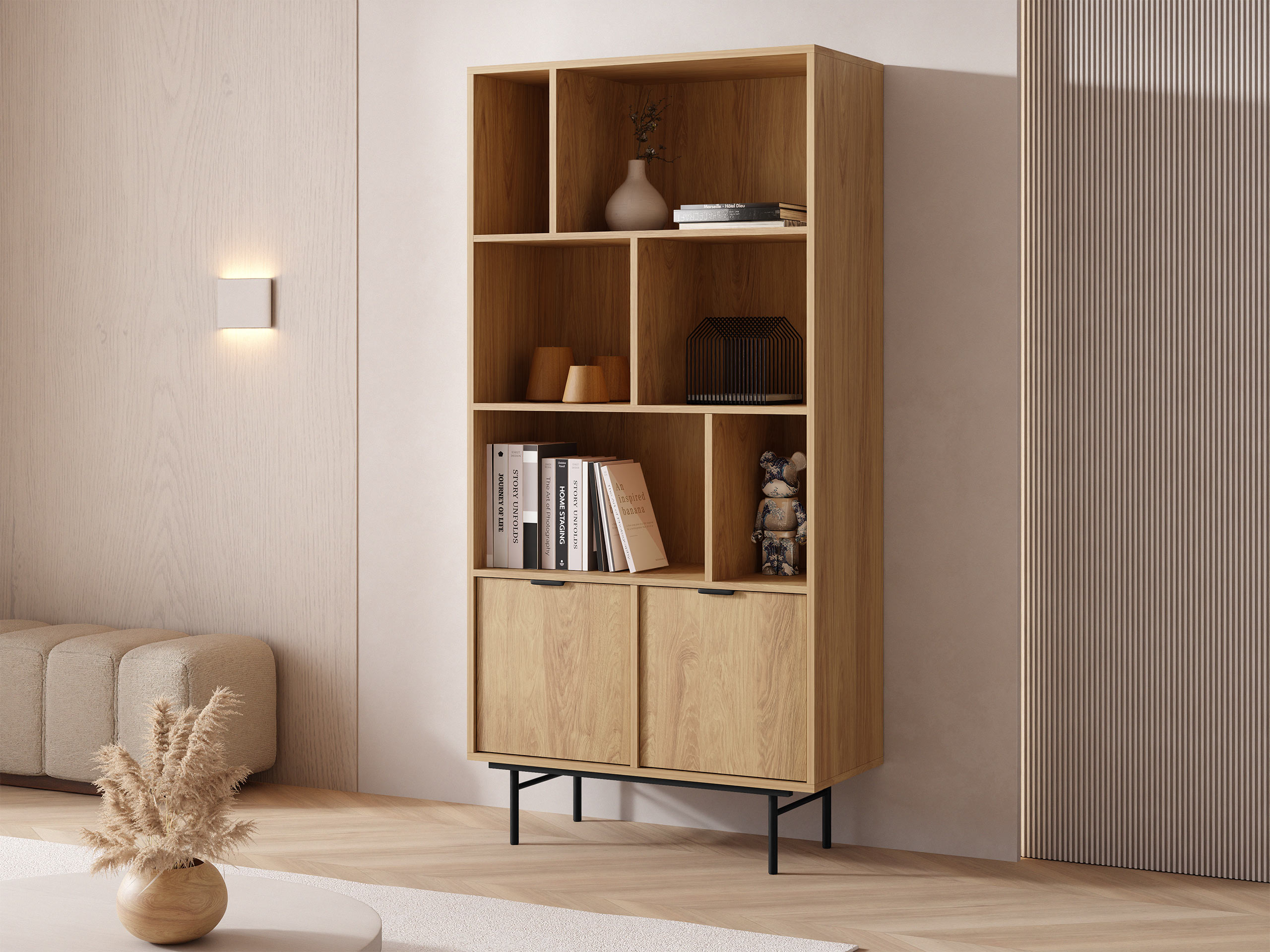 Bookcase Floelbe 103 (Oak)