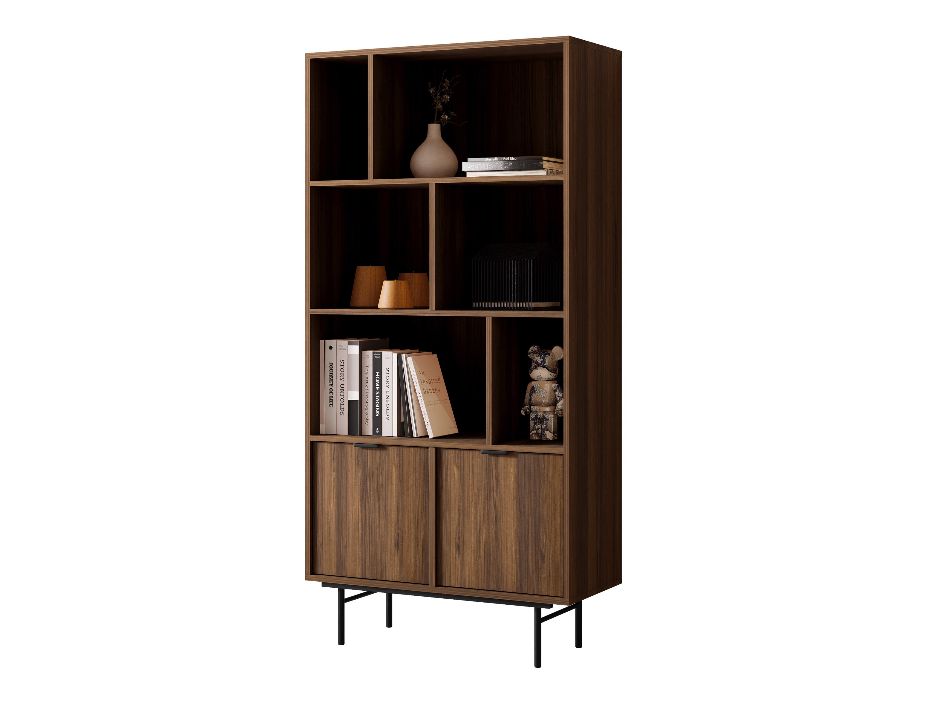 Bookcase Floelbe 103 (Walnut)