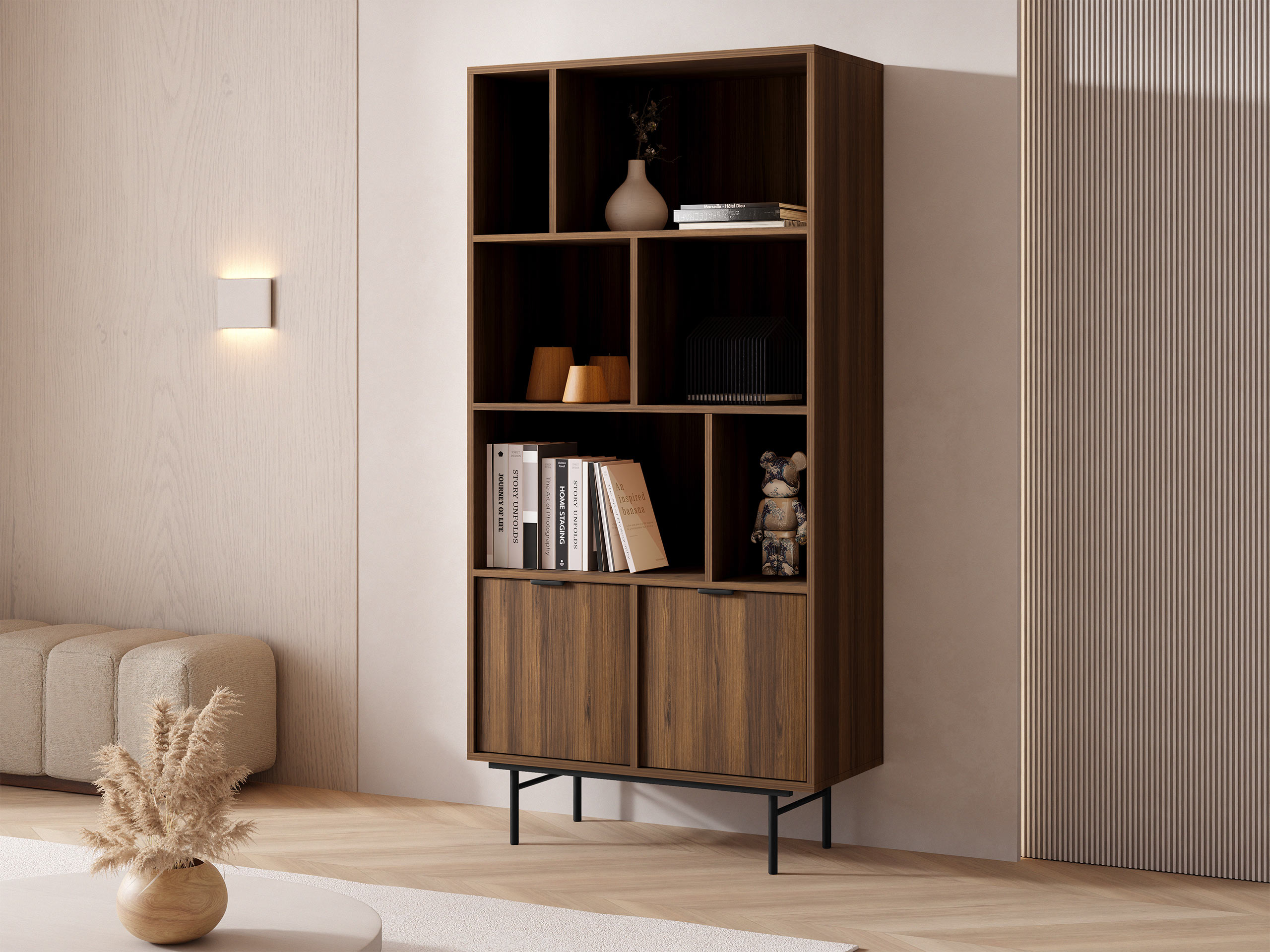 Bookcase Studos (Walnut)