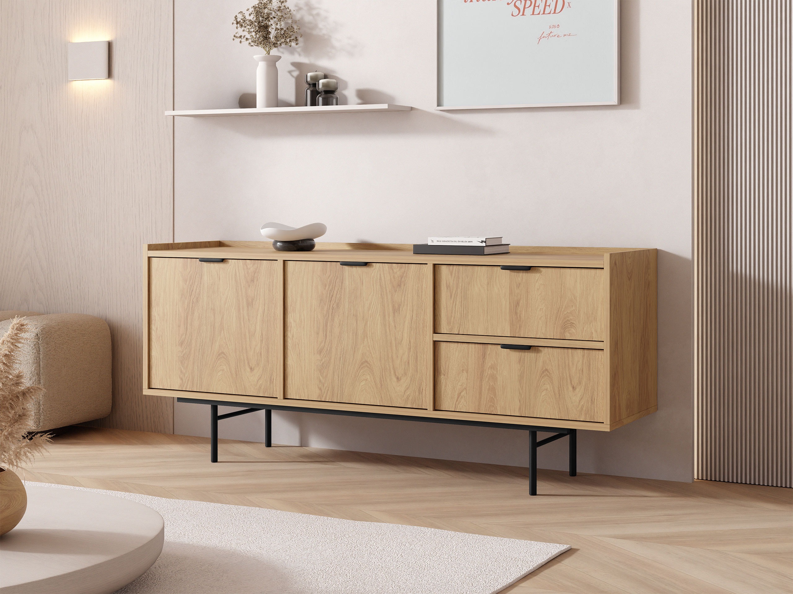 Chest of drawers Floelbe 100 (Oak)