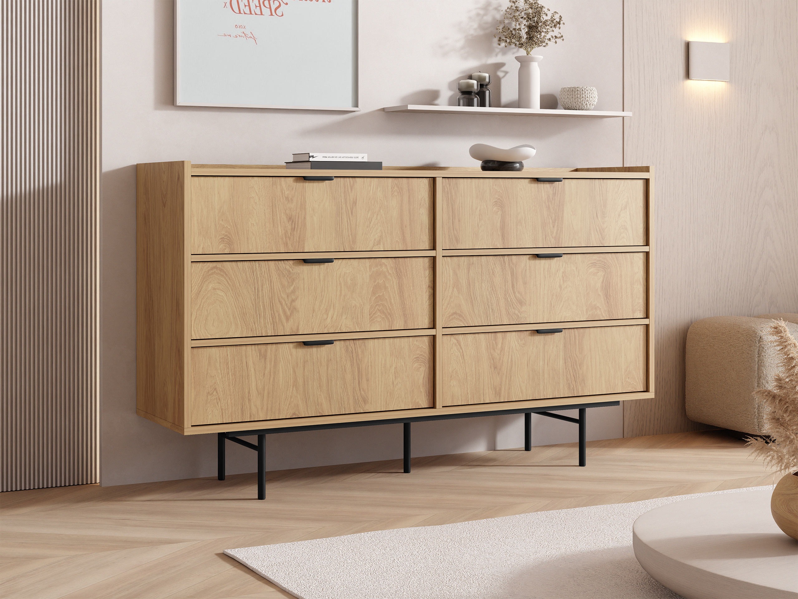 Chest of drawers Floelbe 102 (Oak)