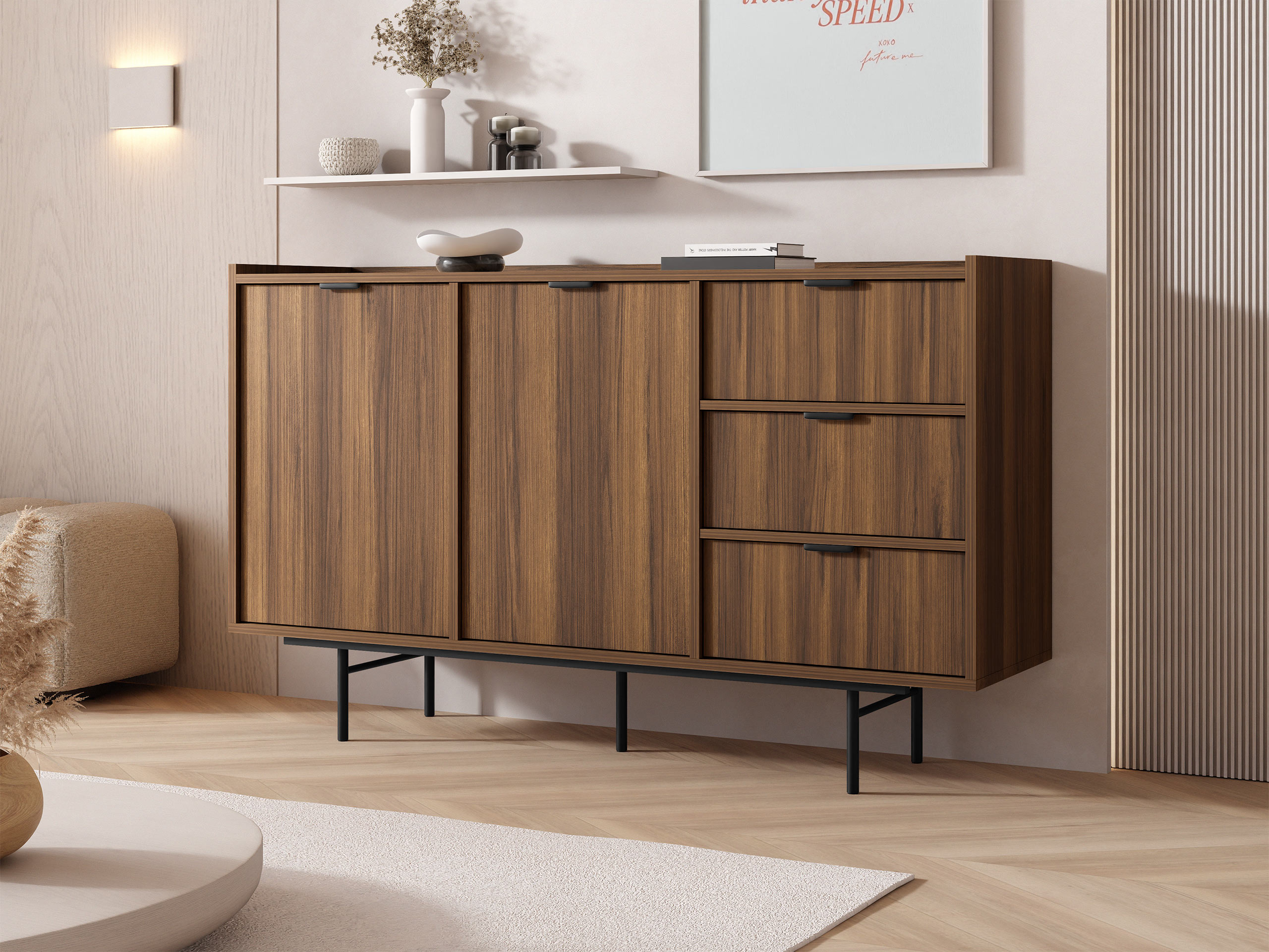 Chest of drawers Studos I (Walnut)