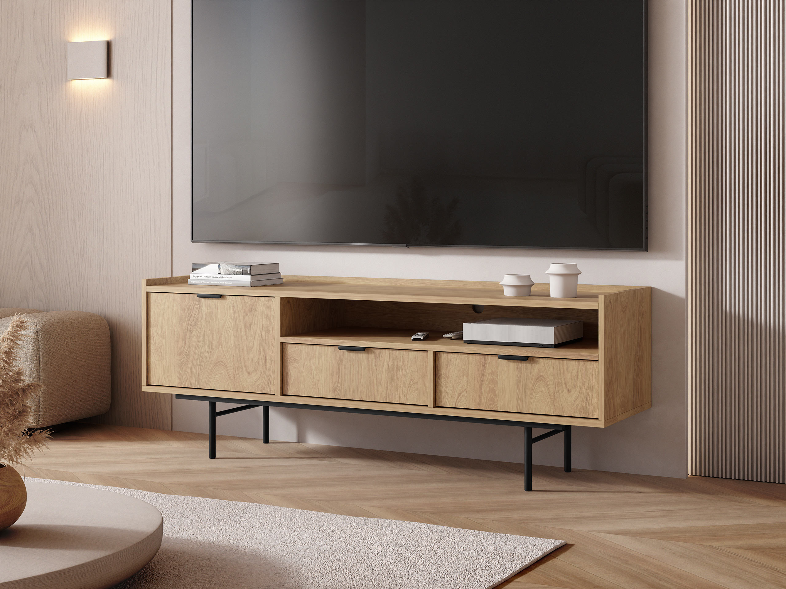TV stand Floelbe 104 (Oak)
