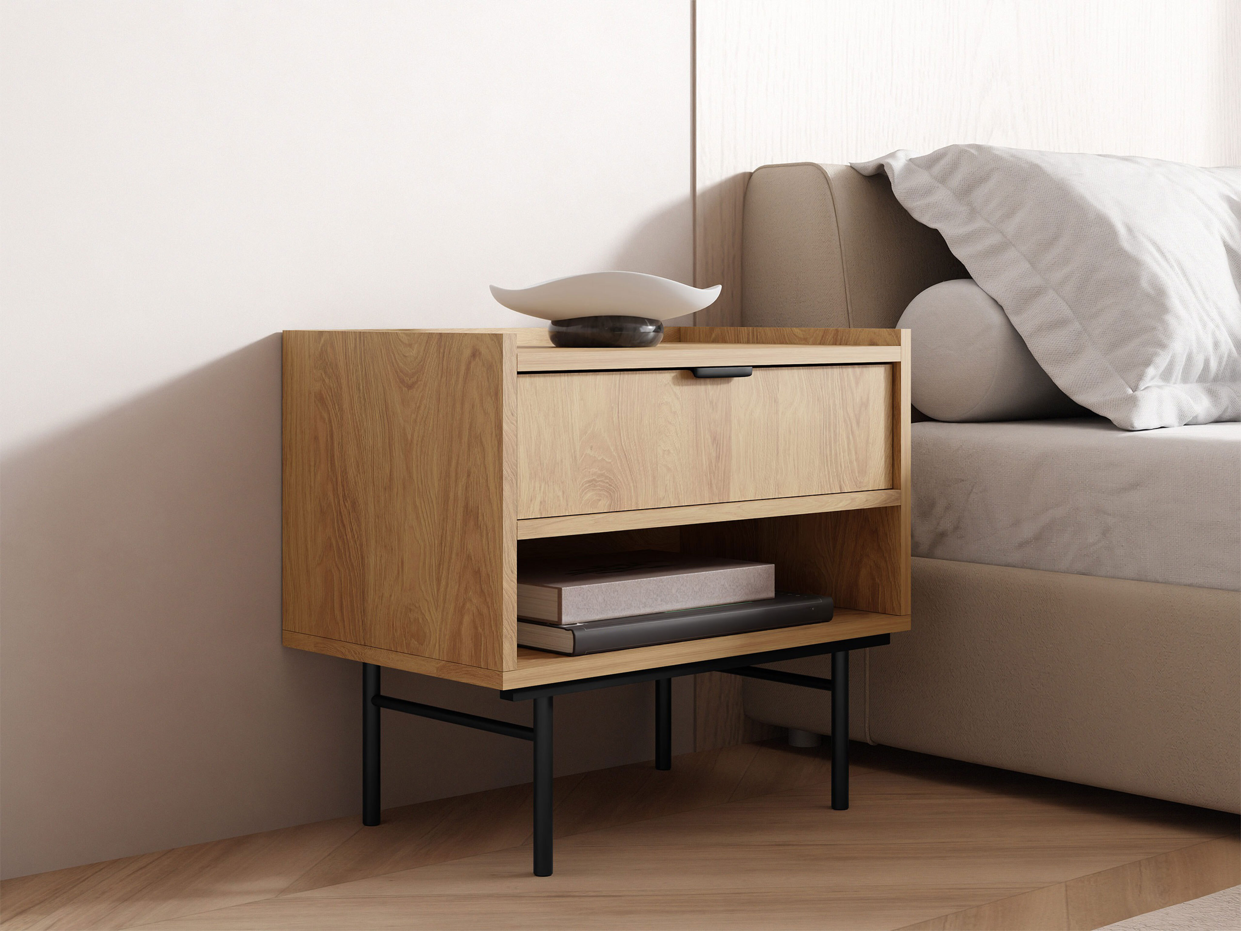 Bedside table Floelbe 106 (Oak)