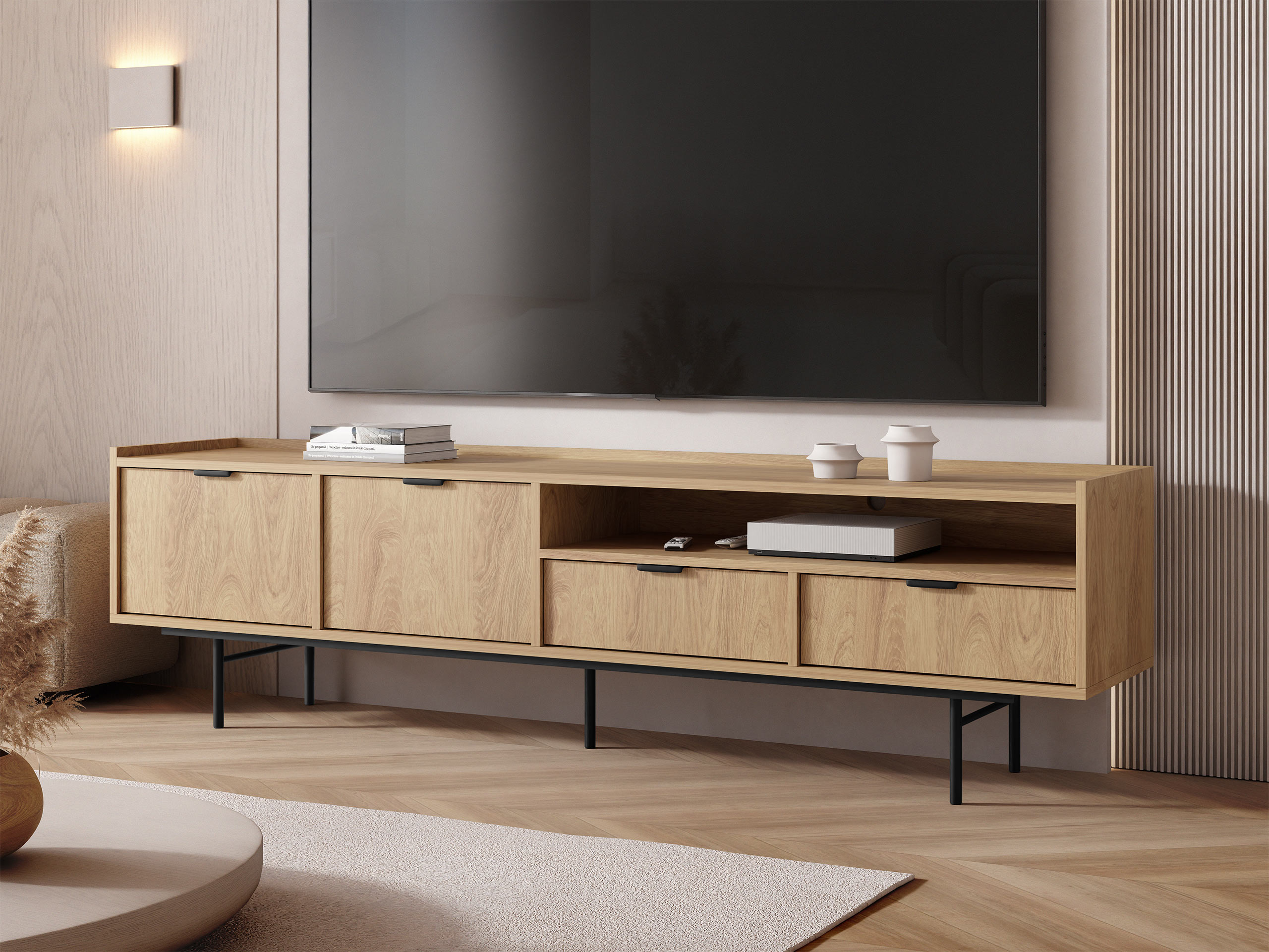 TV stand Floelbe 105 (Oak)