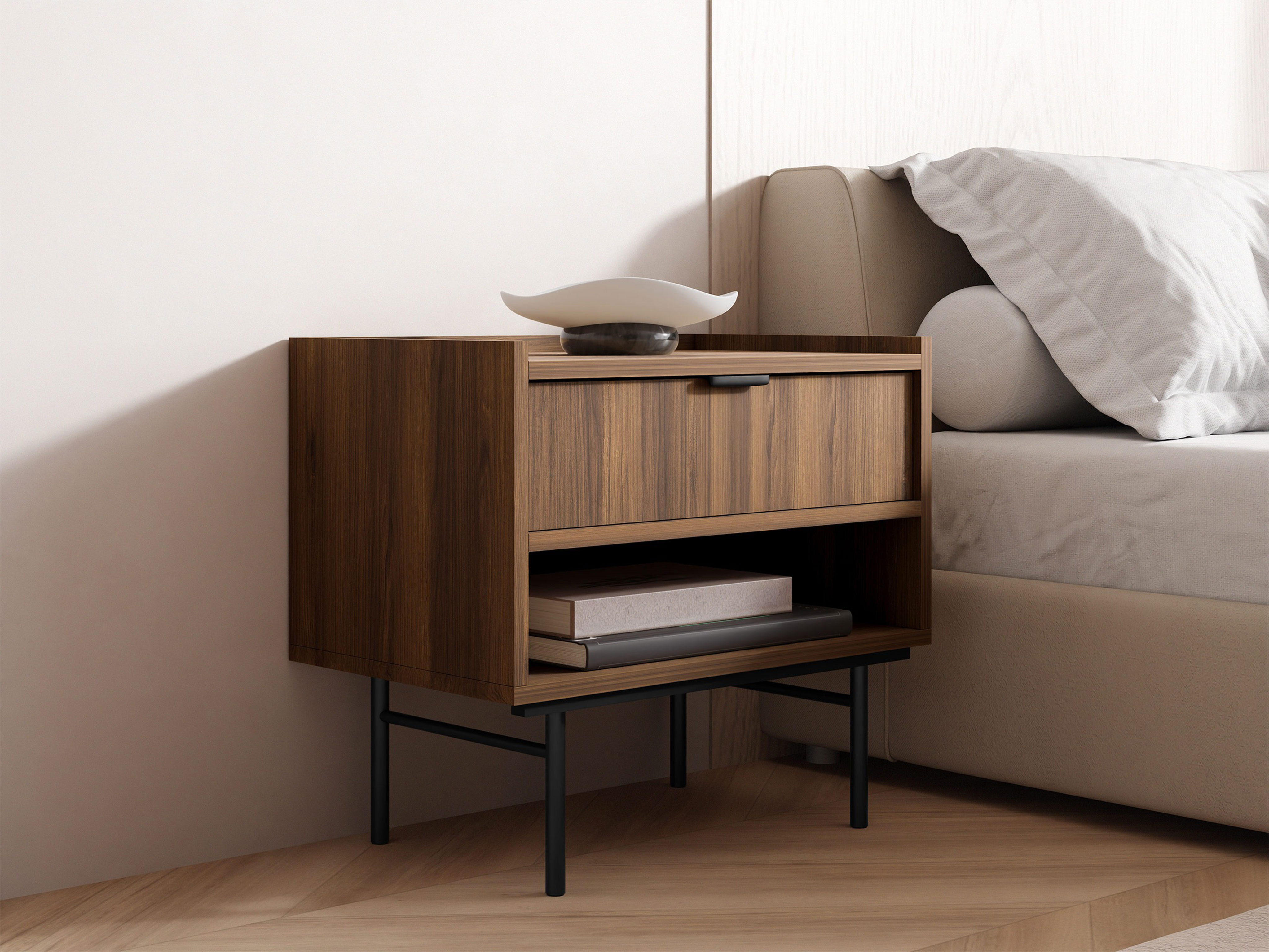 Bedside table Studos (Walnut)