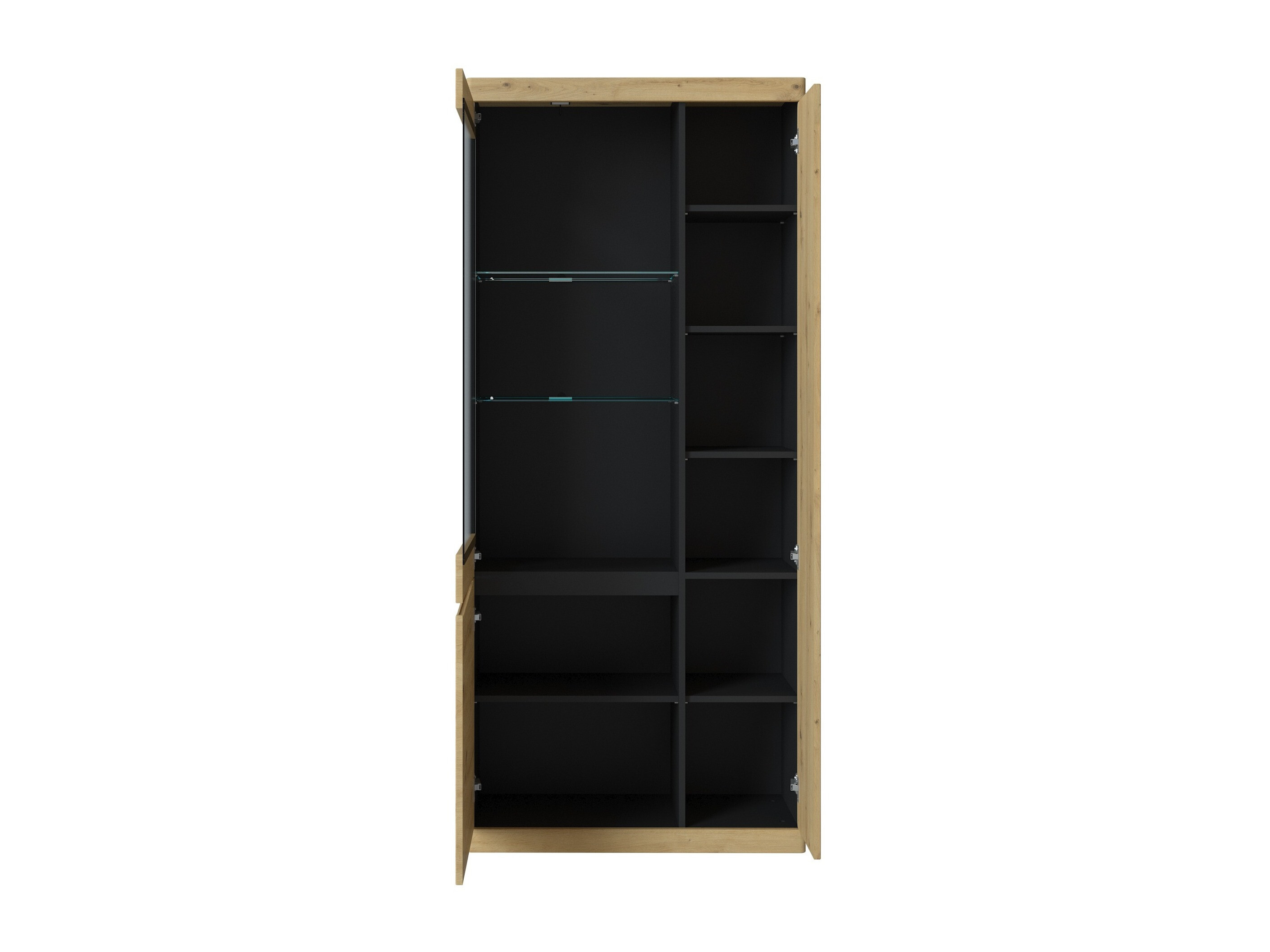Bookcase Venlori 128 (Anthracite + Artisan oak)