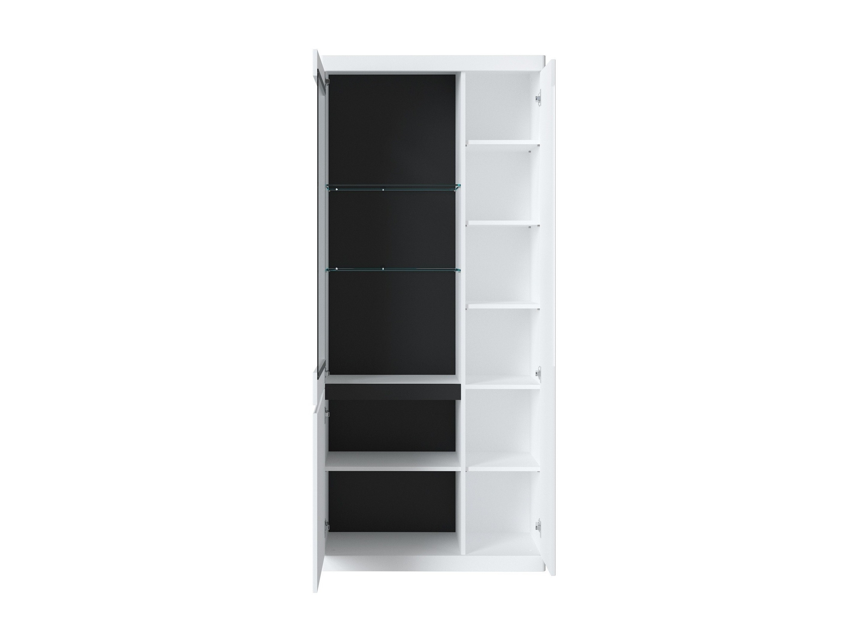 Bookcase Venlori 128 (White + Graphite)