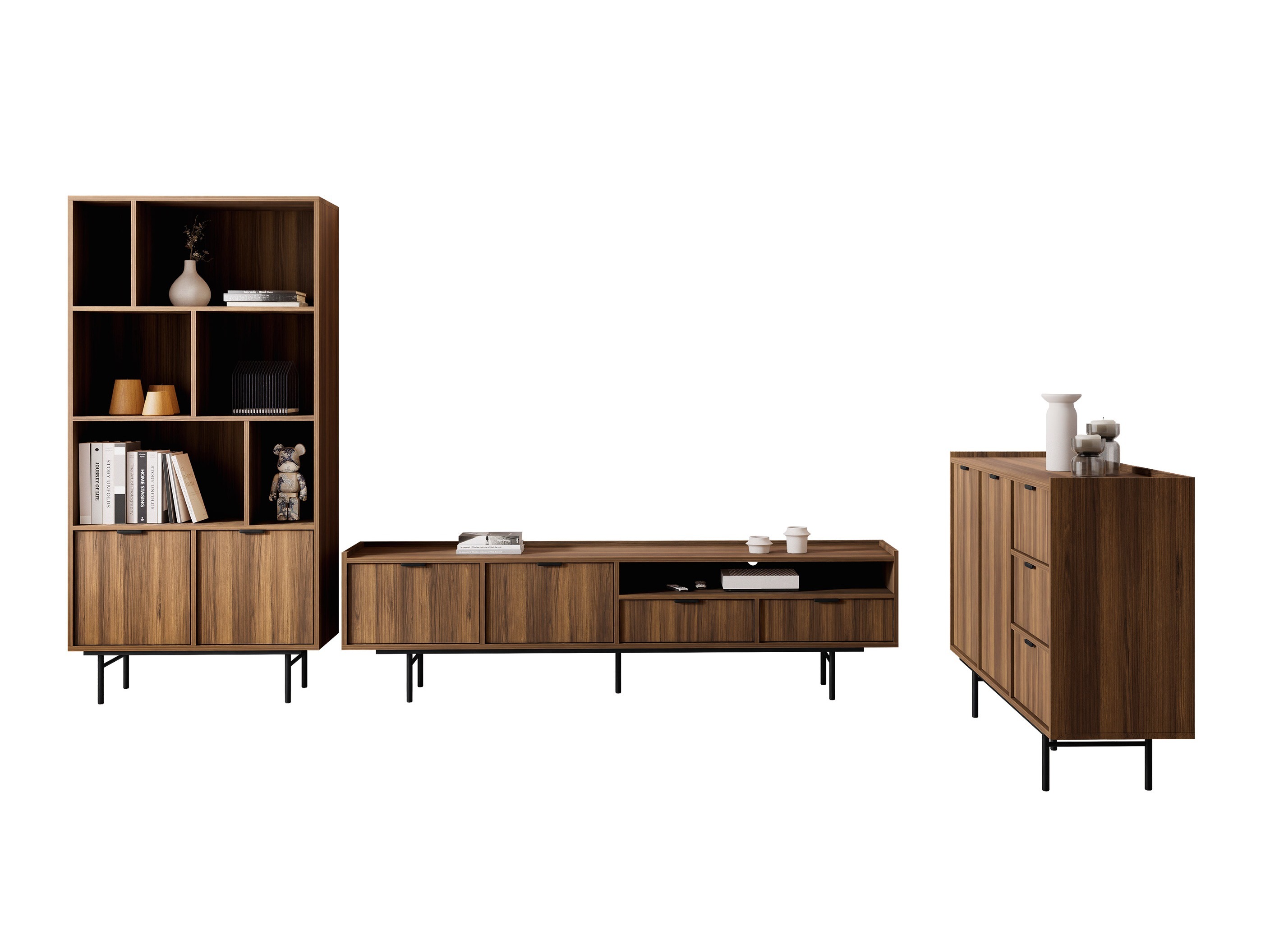 Living room set Floelbe 108 (Walnut)