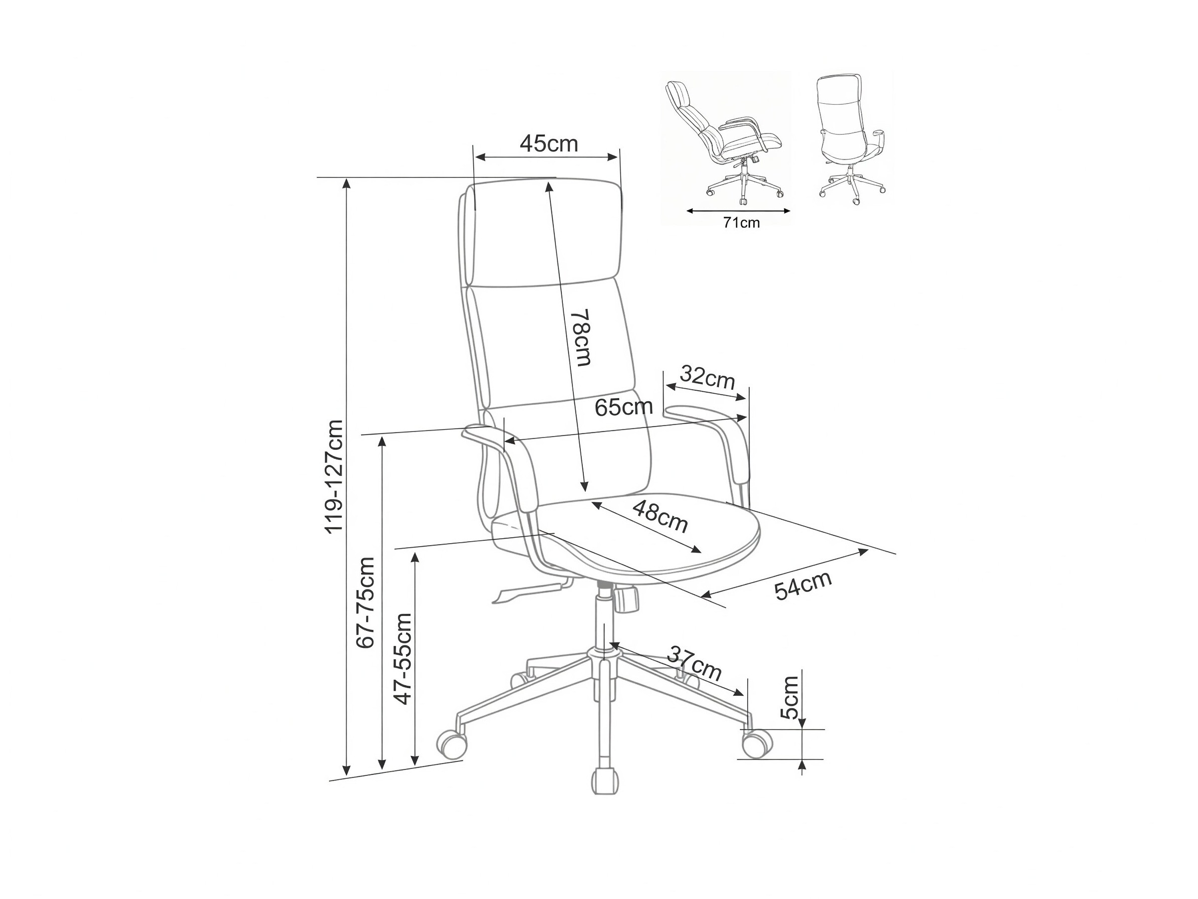 Office chair Detroit 950 (Cream)