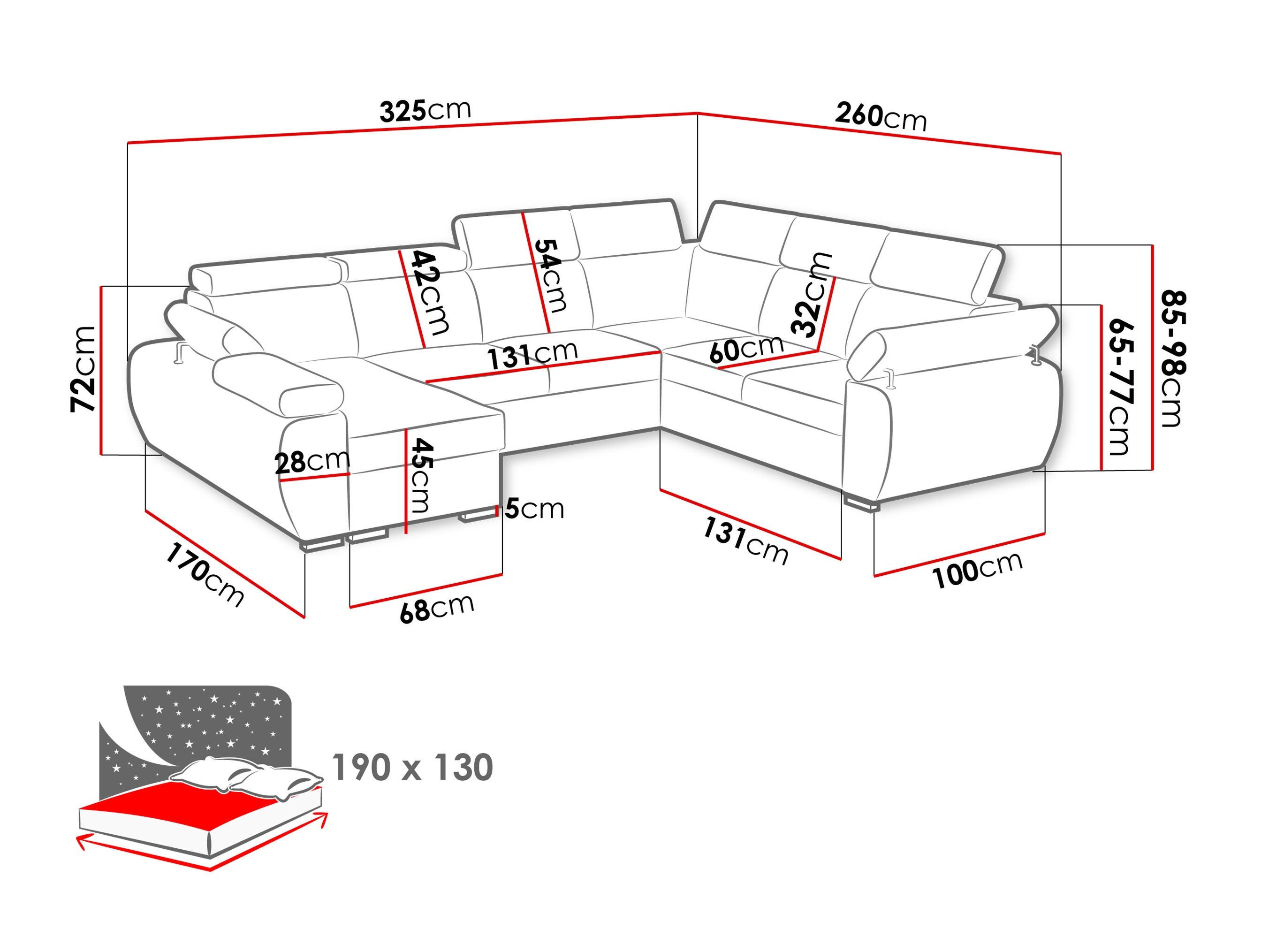 Corner sofa Columbus 134 (Paros 2)