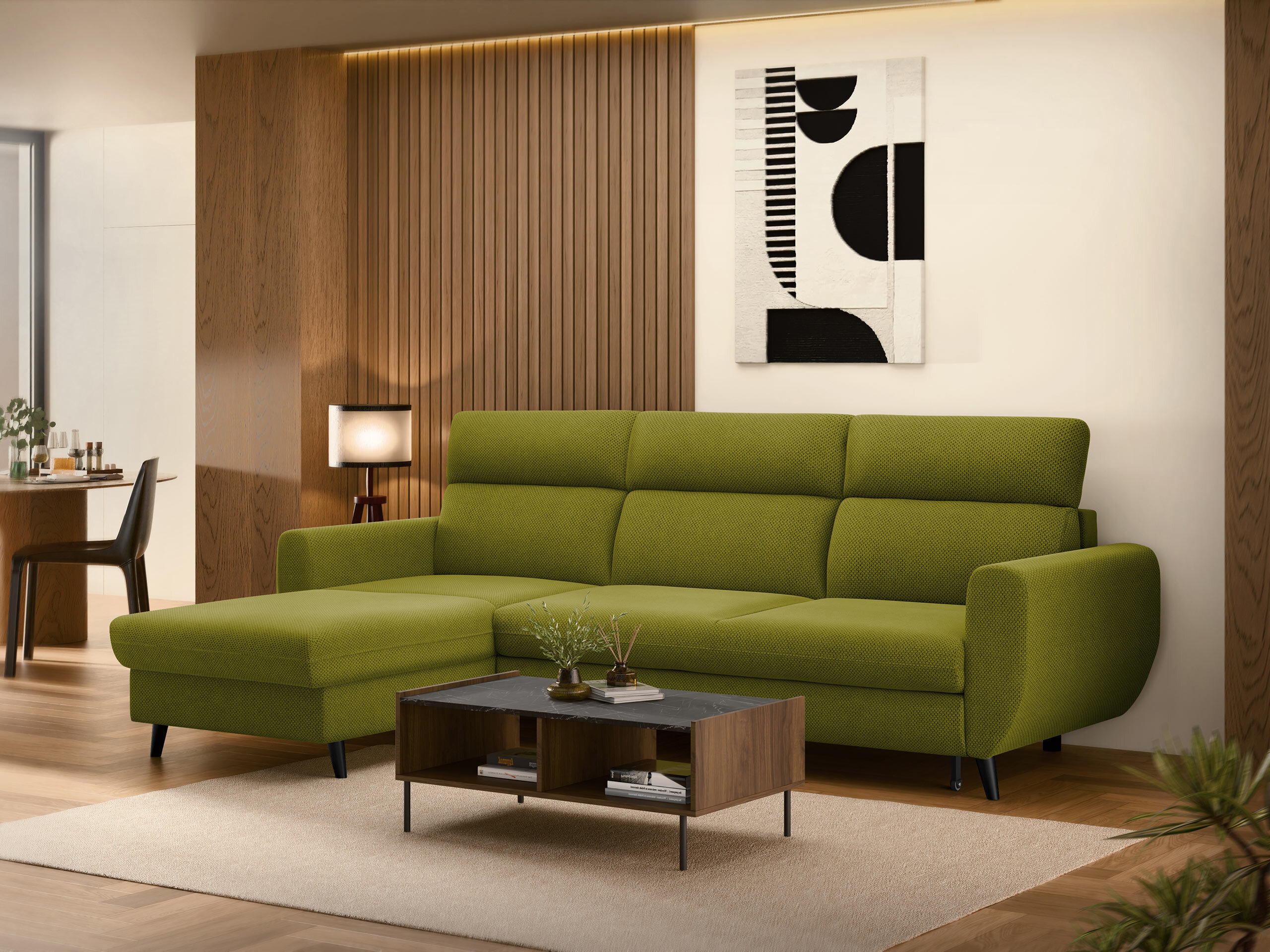 Corner sofa Temple 132 (Cruz 35)