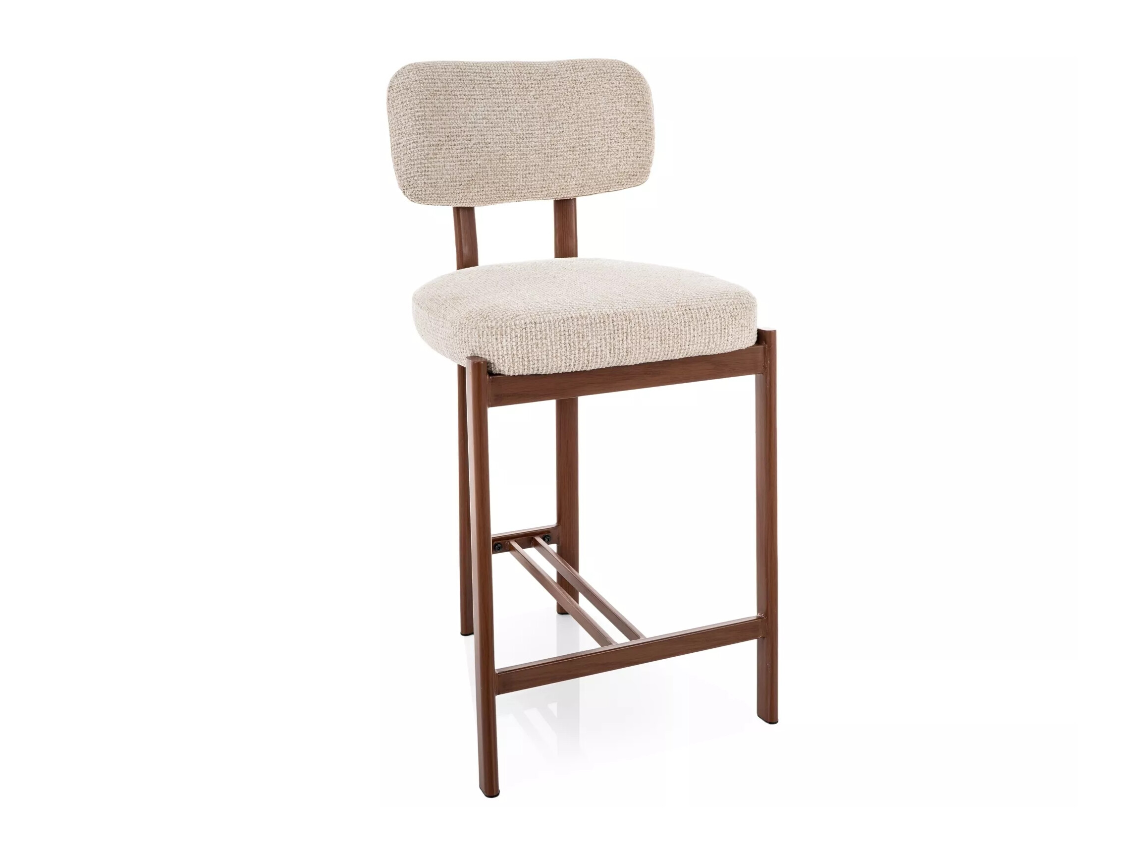 Counter stool Detroit 956 (Beige + Walnut)