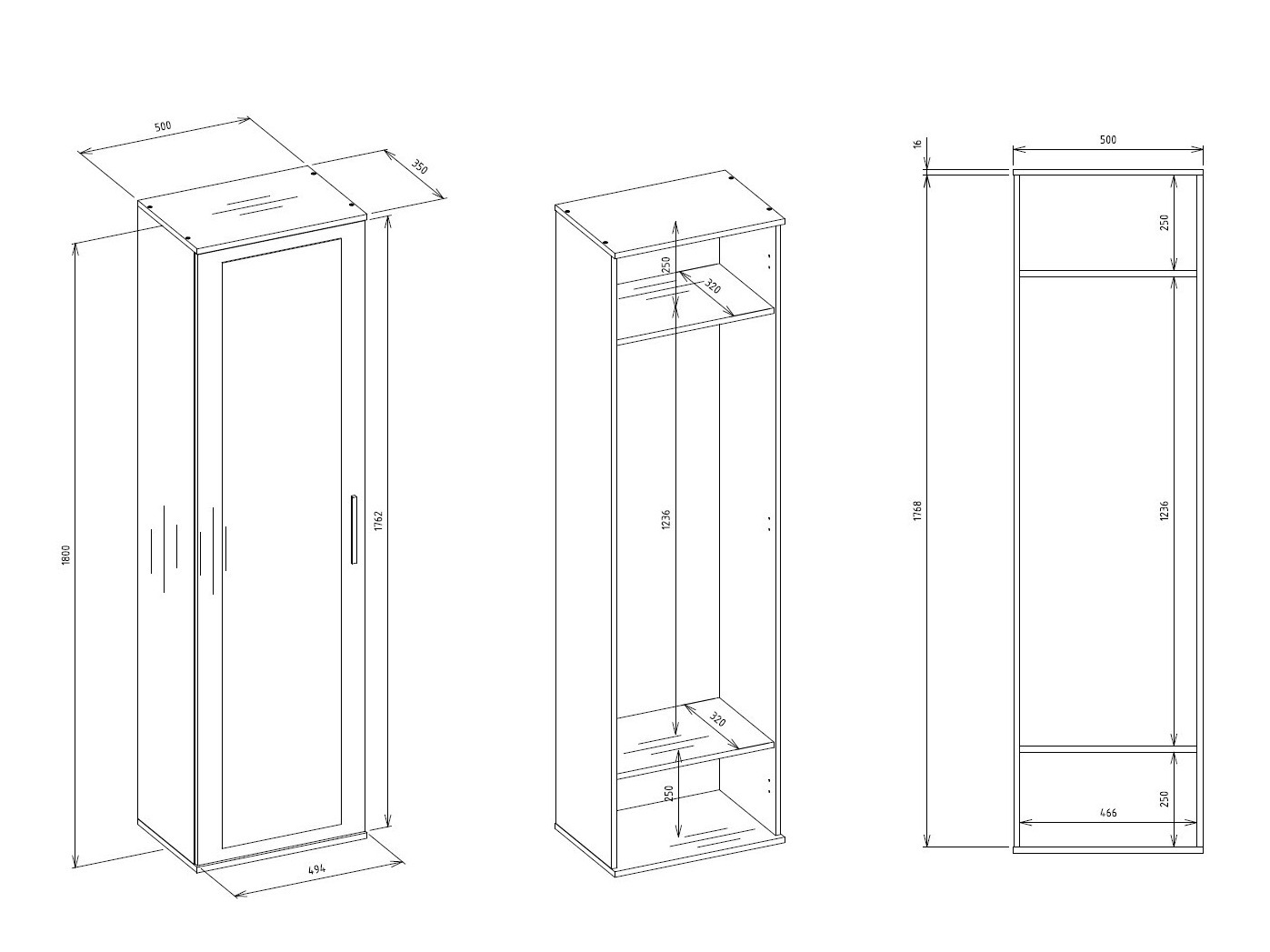 Wardrobe Mandeville 127 (Sonoma oak)