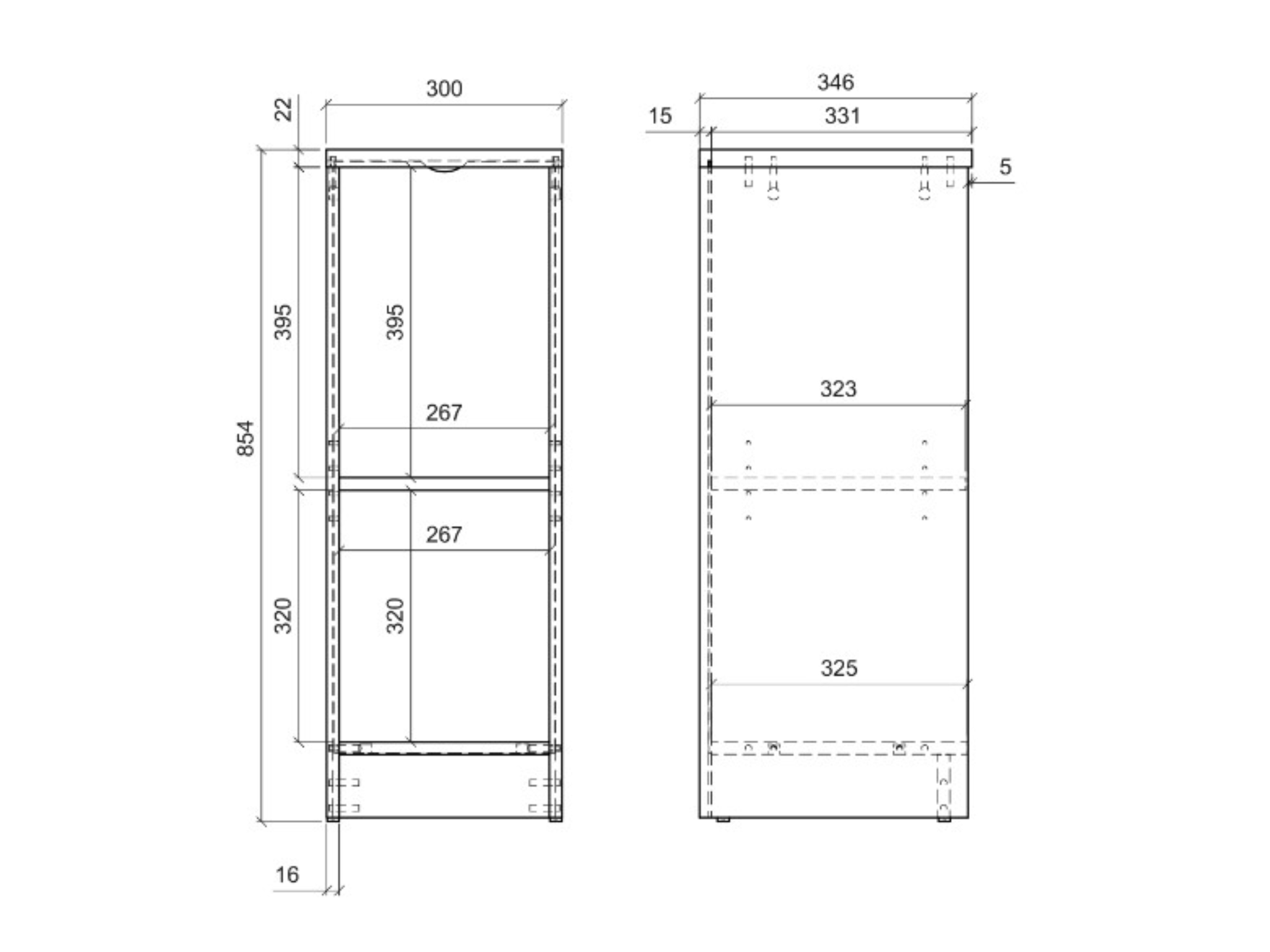 Bookcase Fiofive 103 (Artisan oak)