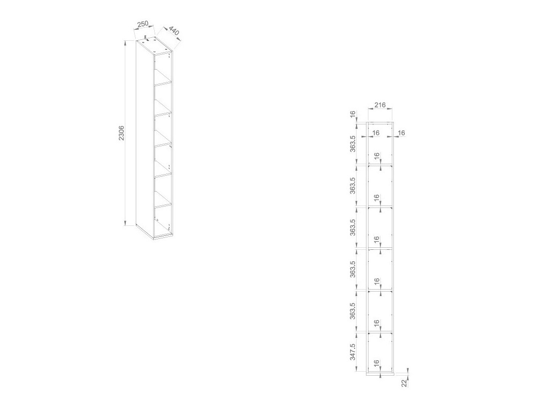 Bookcase Sermavi 128