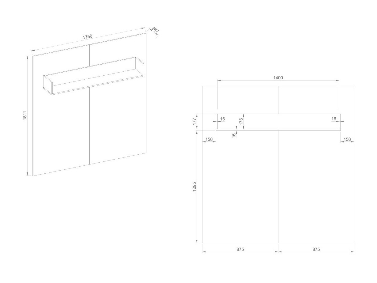 Wall shelf Sermavi 123