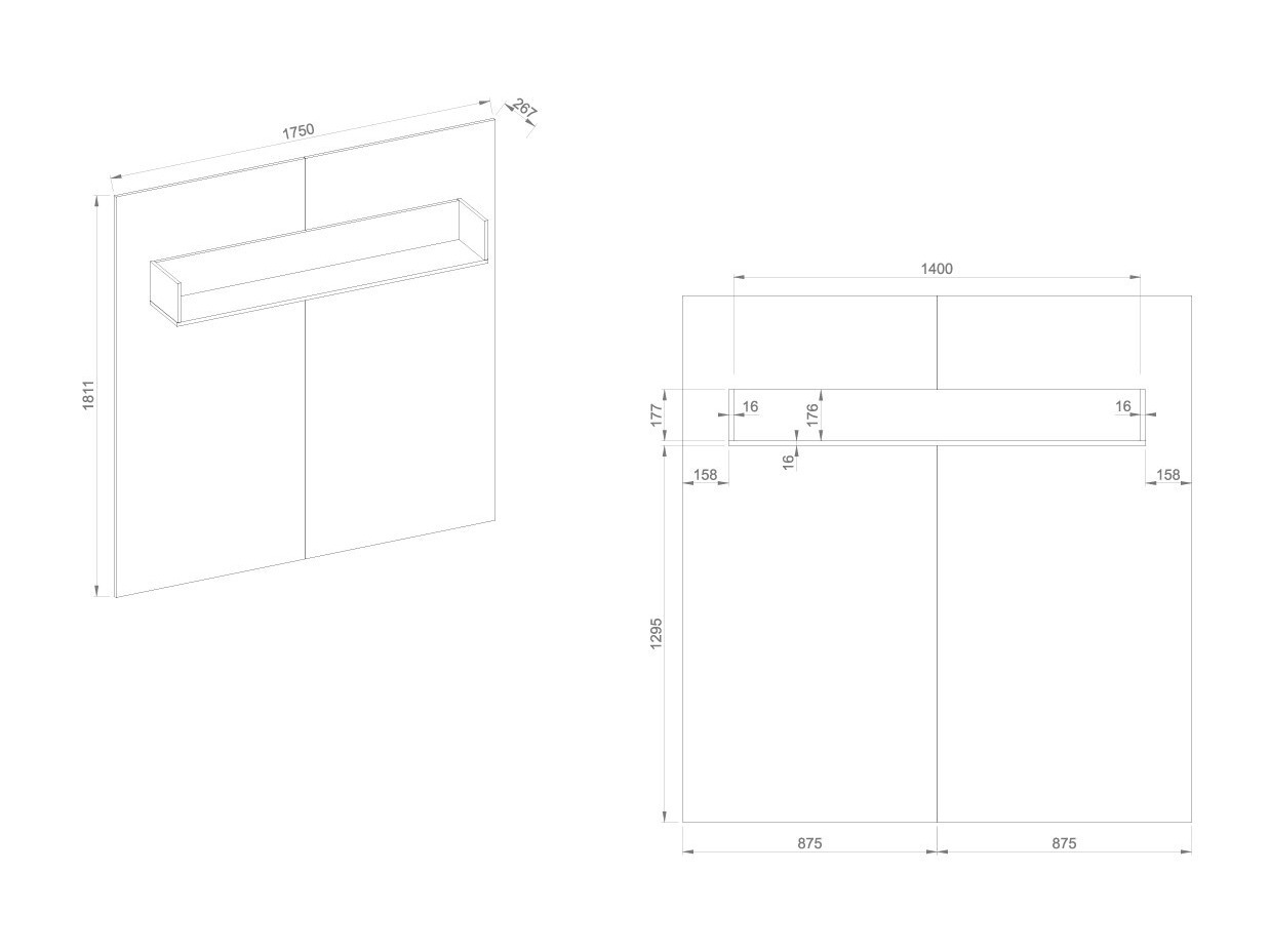 Wall shelf Sermavi 123