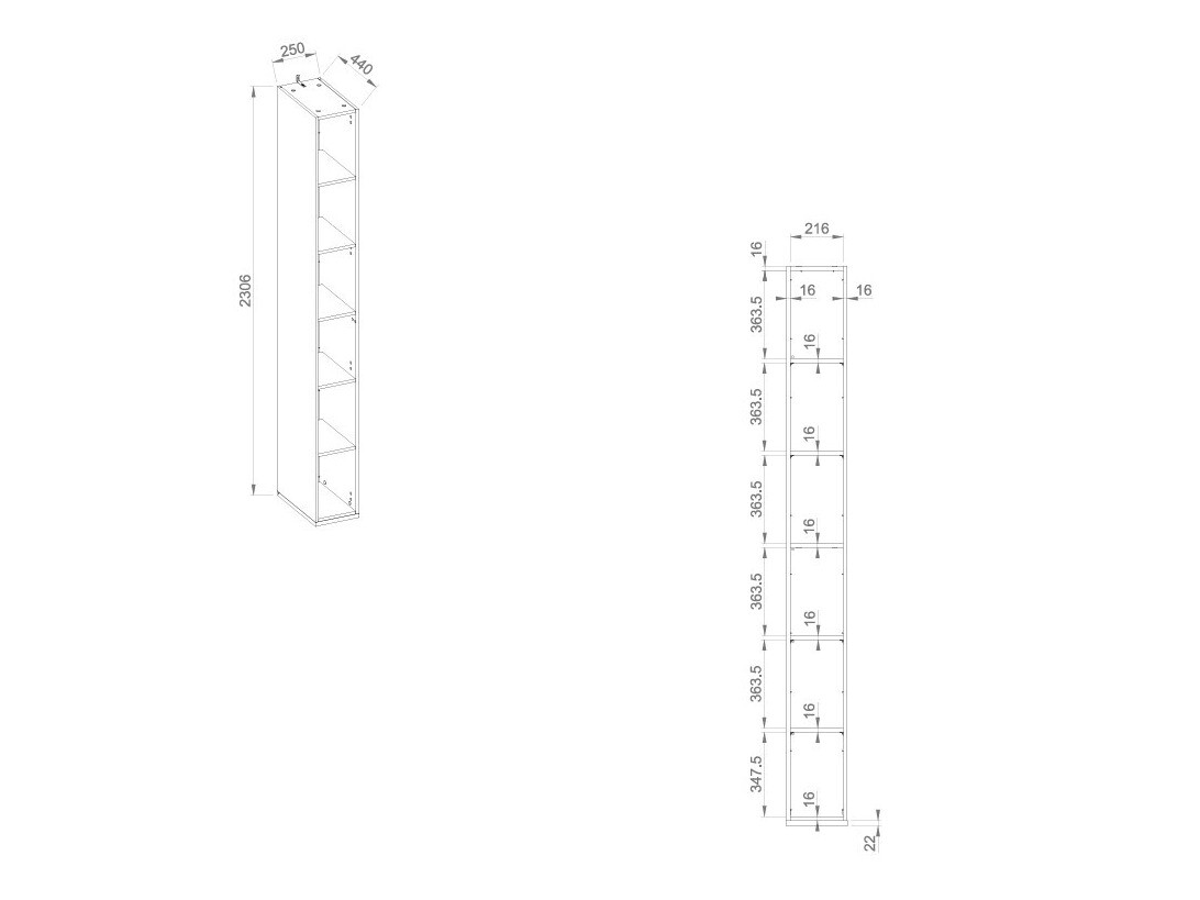 Bookcase Sermavi 129