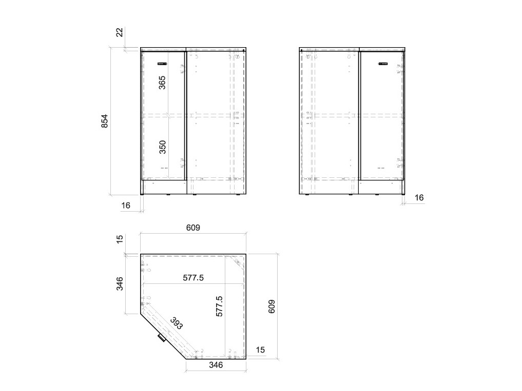 Corner cabinet Fiofive 118