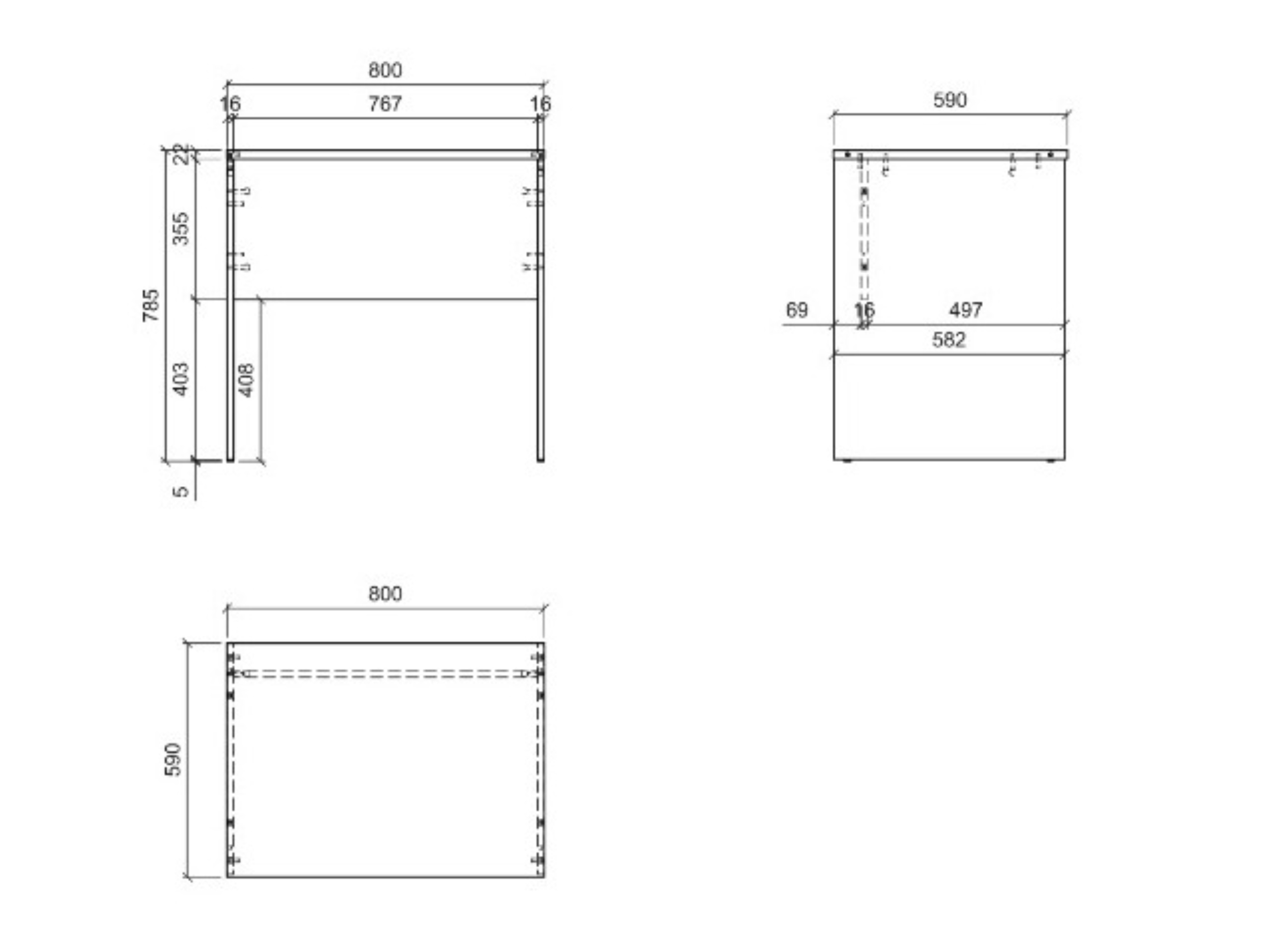 Home office set Fiofive 120 (Artisan oak)