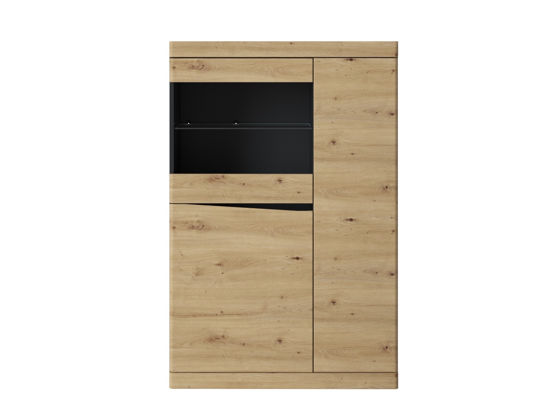 Bookcase Venlori 129 (Anthracite + Artisan oak)