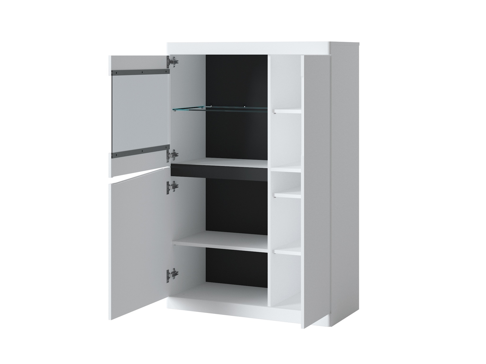 Bookcase Venlori 129 (White + Graphite)