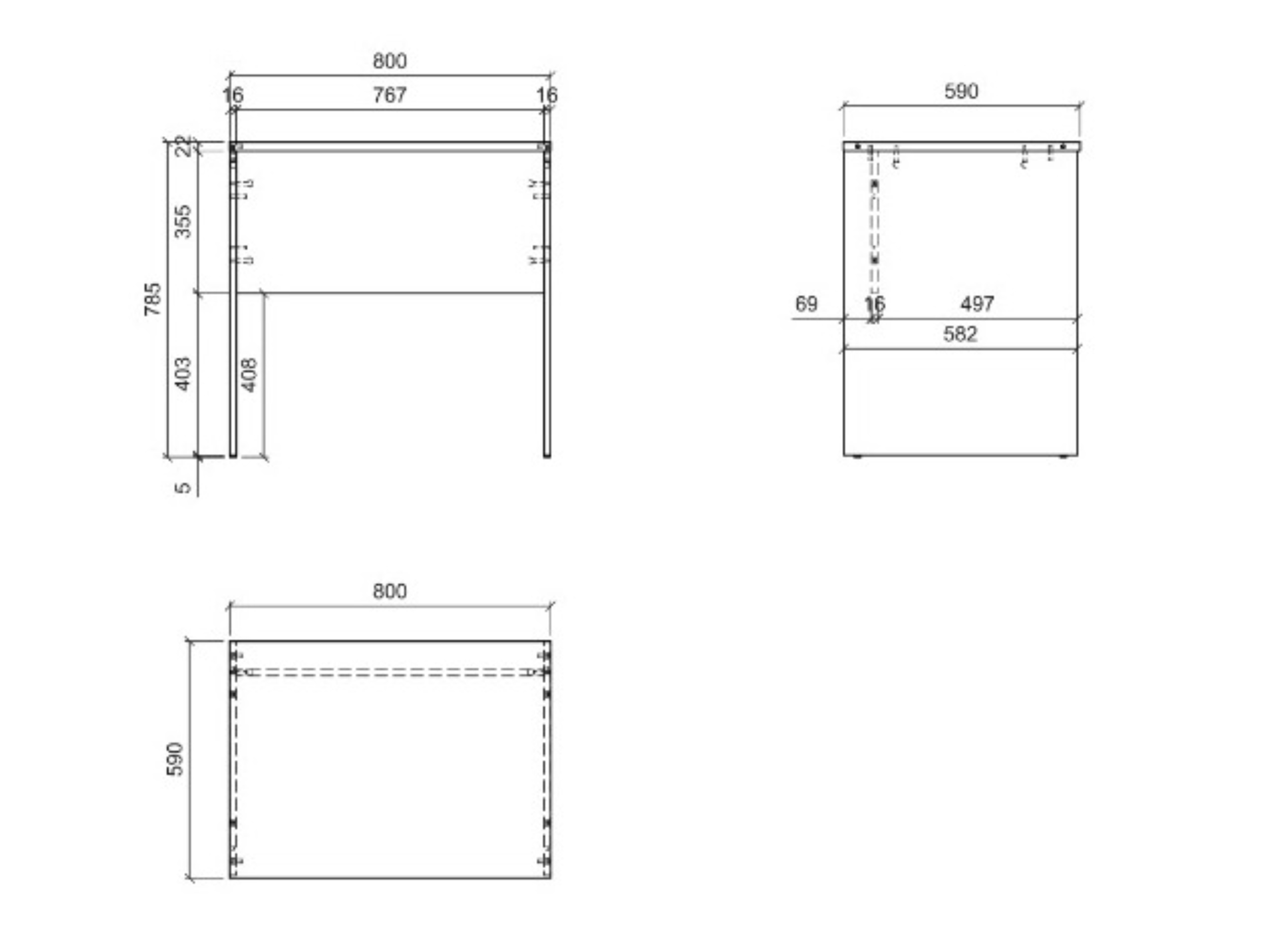 Desk Fiofive 108 (Anthracite)