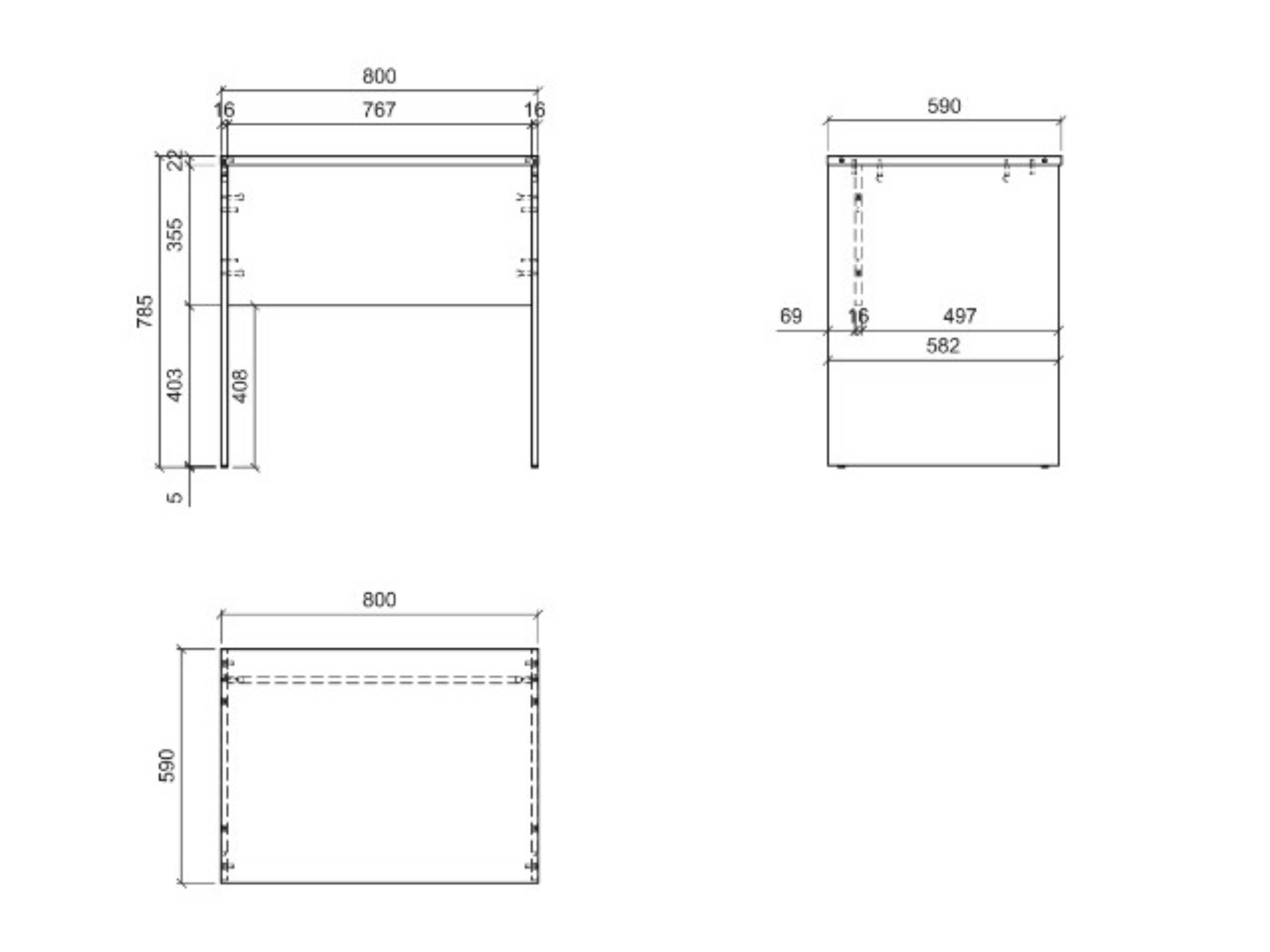 Desk Fiofive 108 (White)