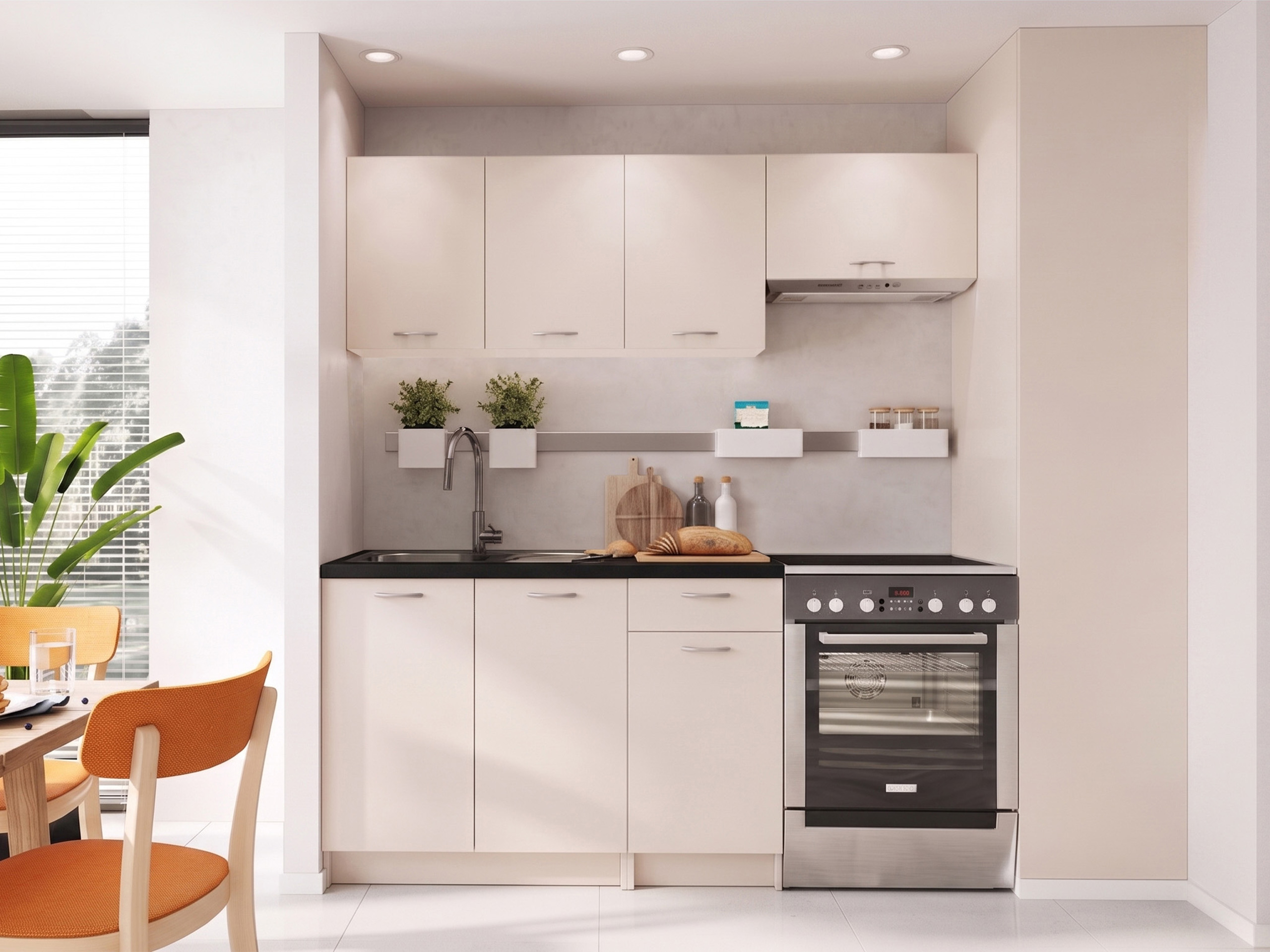 Kitchen set Ota (Cashmere + Black)