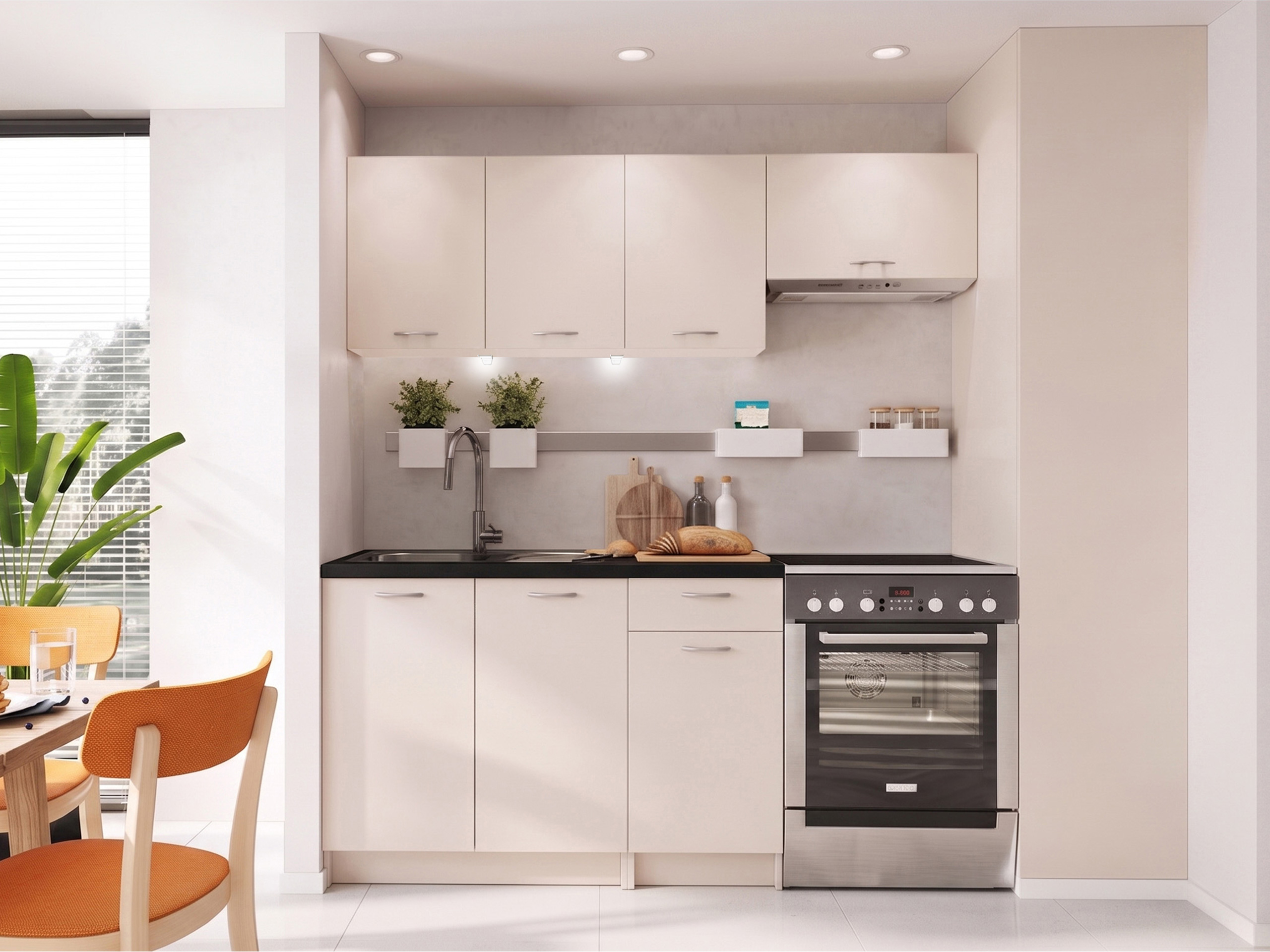 Kitchen set Ota (Cashmere + Black)