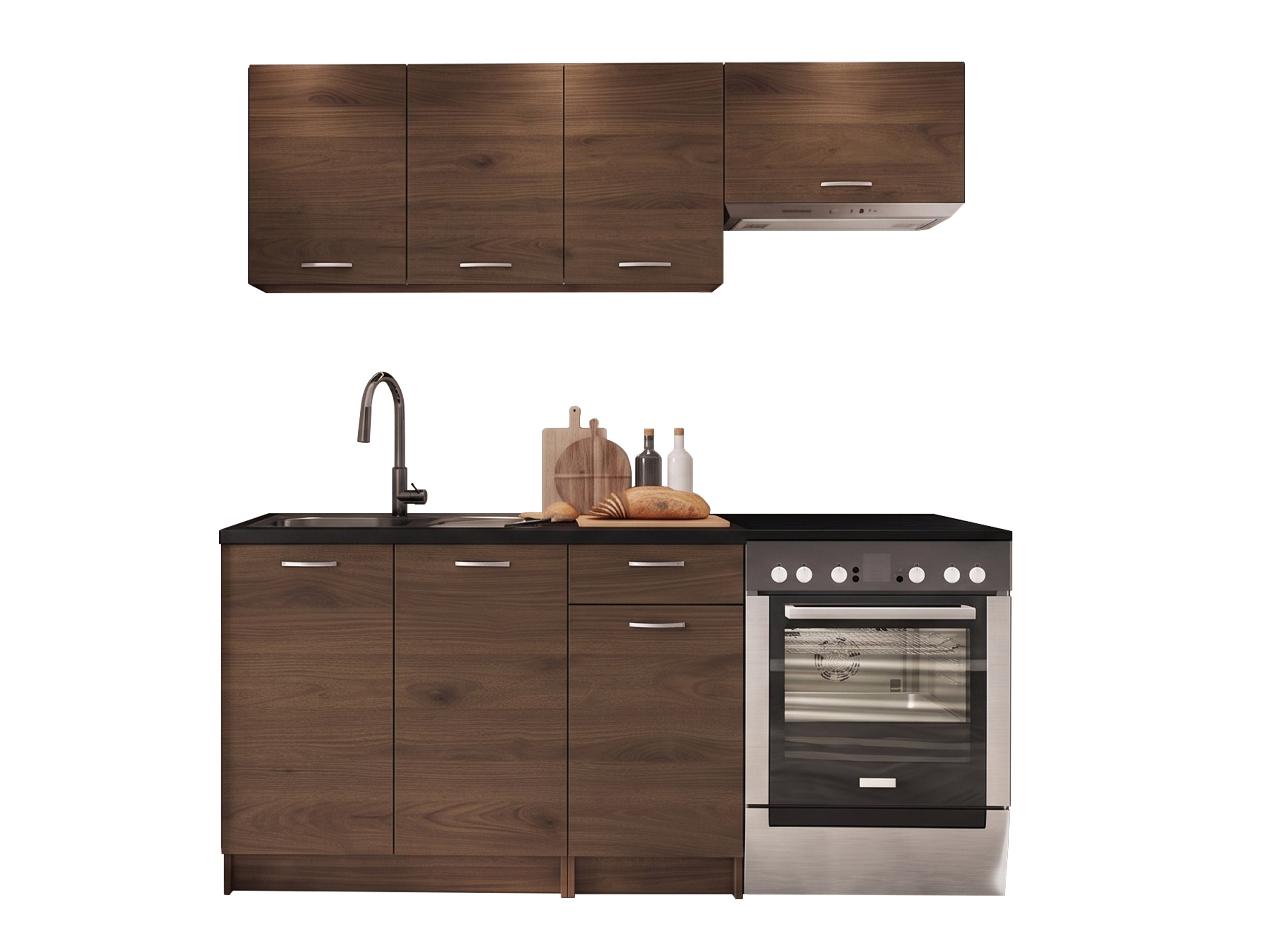Kitchen set Ota (Walnut + Black)