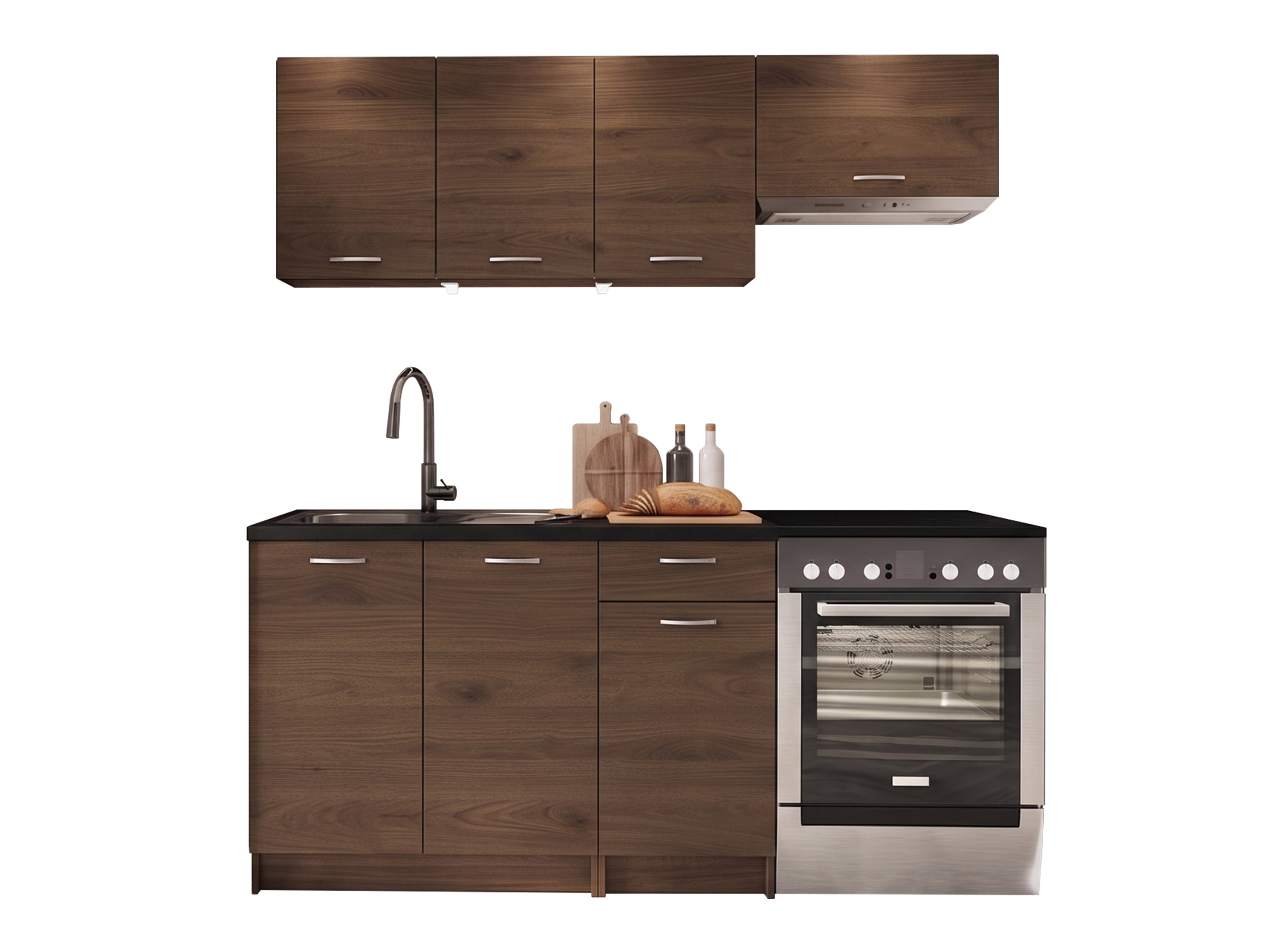 Kitchen set Ota (Walnut + Black)