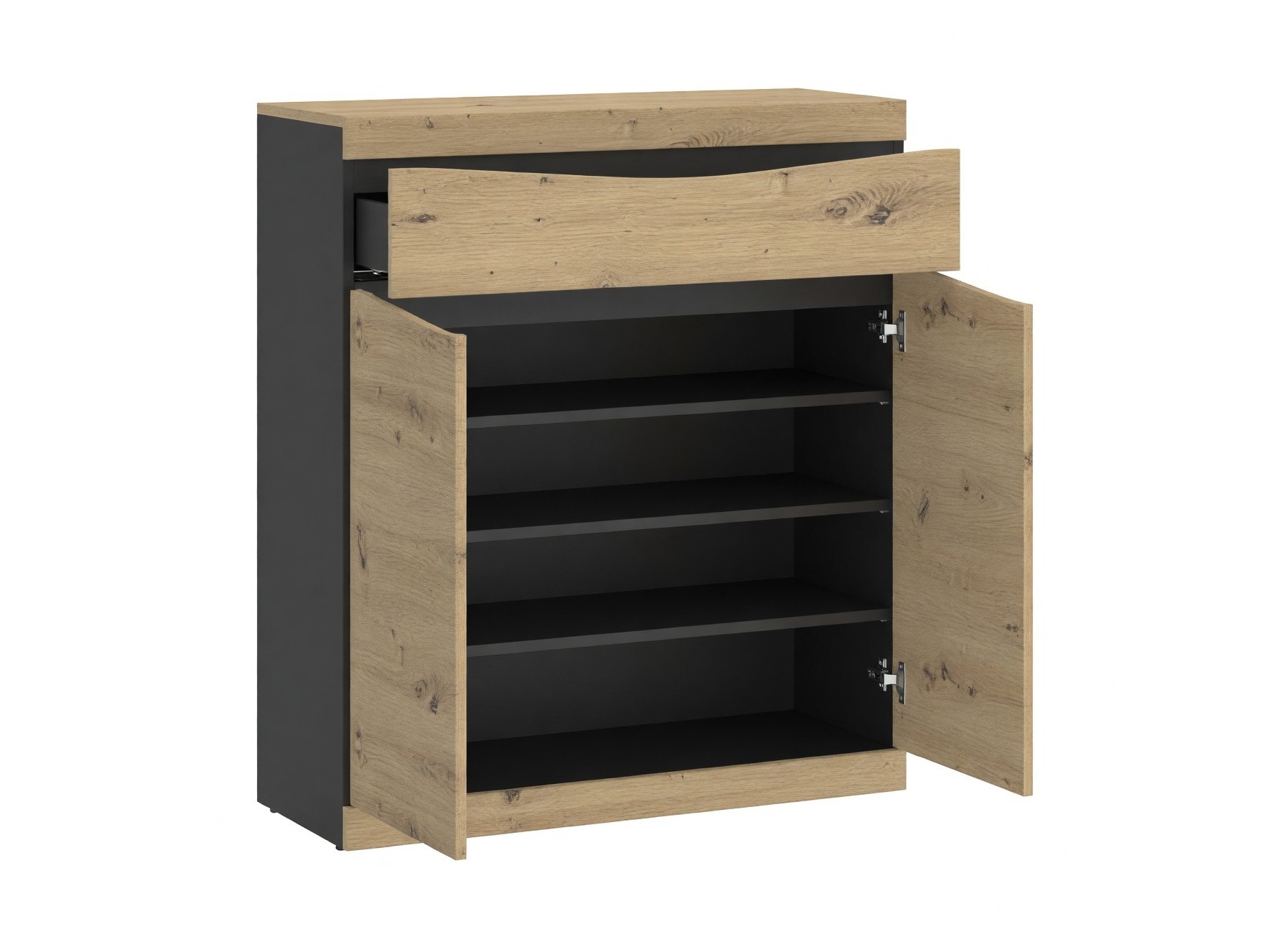 Chest of drawers Venlori 115 (Artisan oak + Anthracite)
