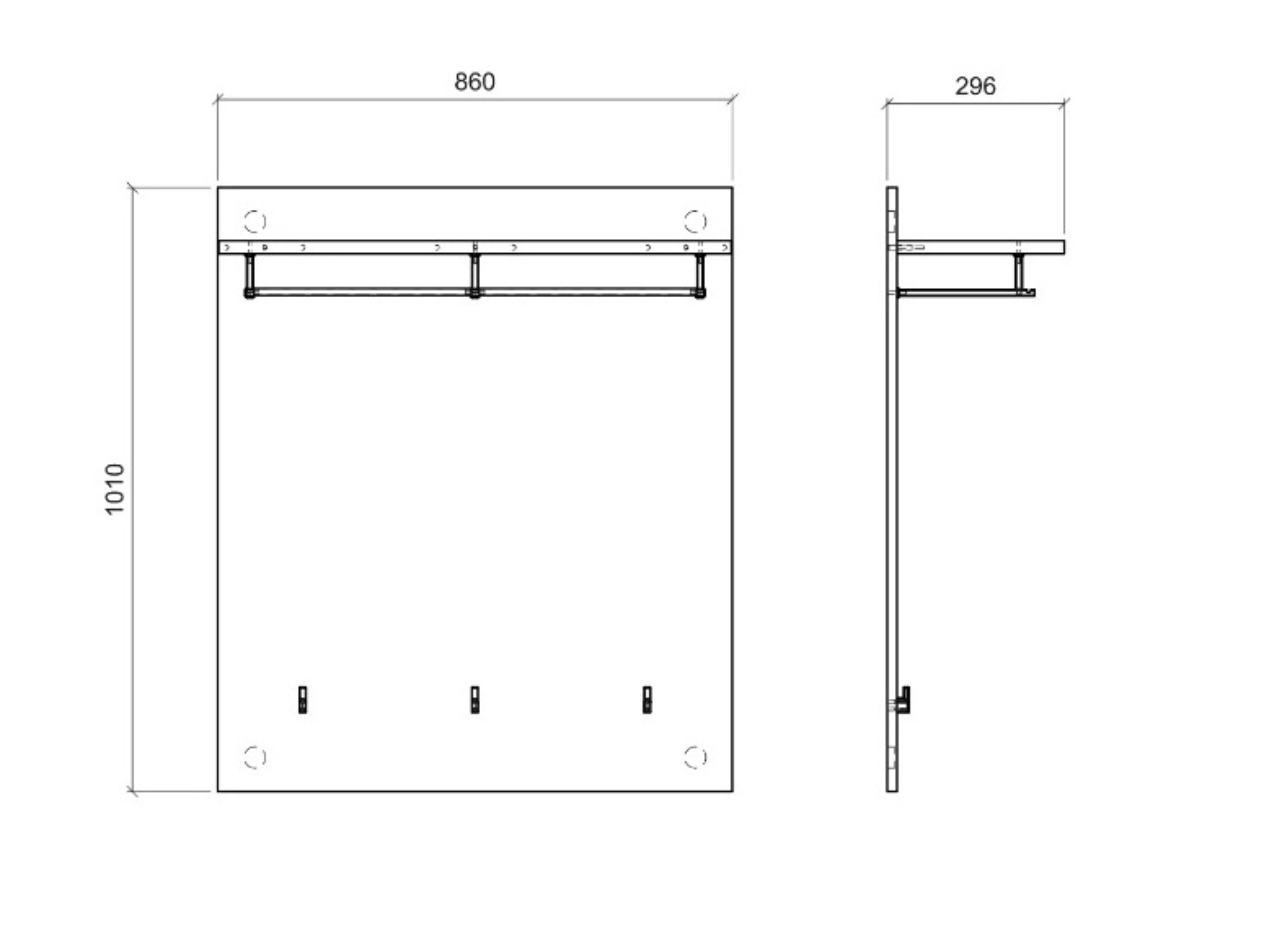 Coat rack Venlori 116 (Artisan oak)