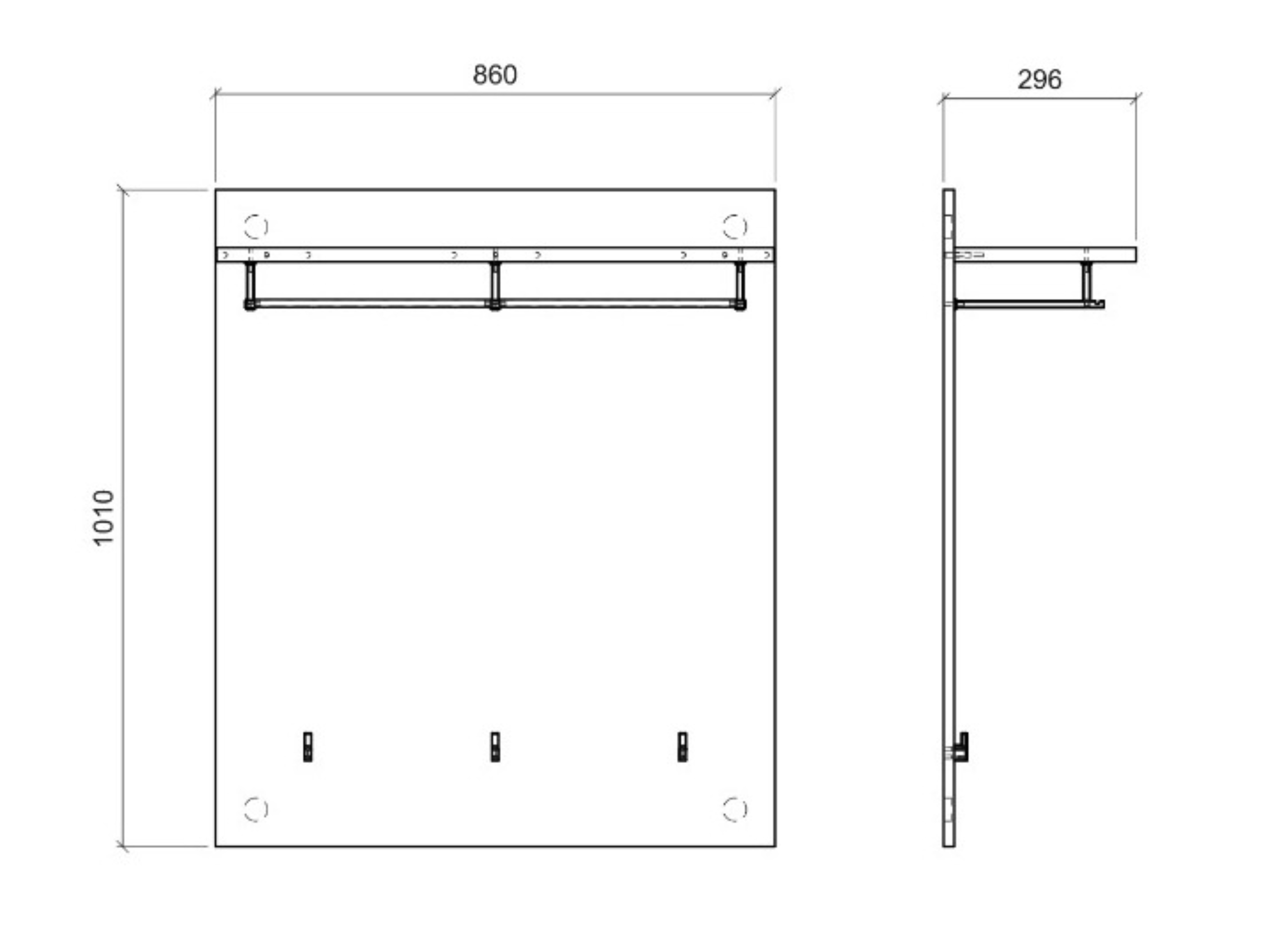 Coat rack Venlori 116 (White)