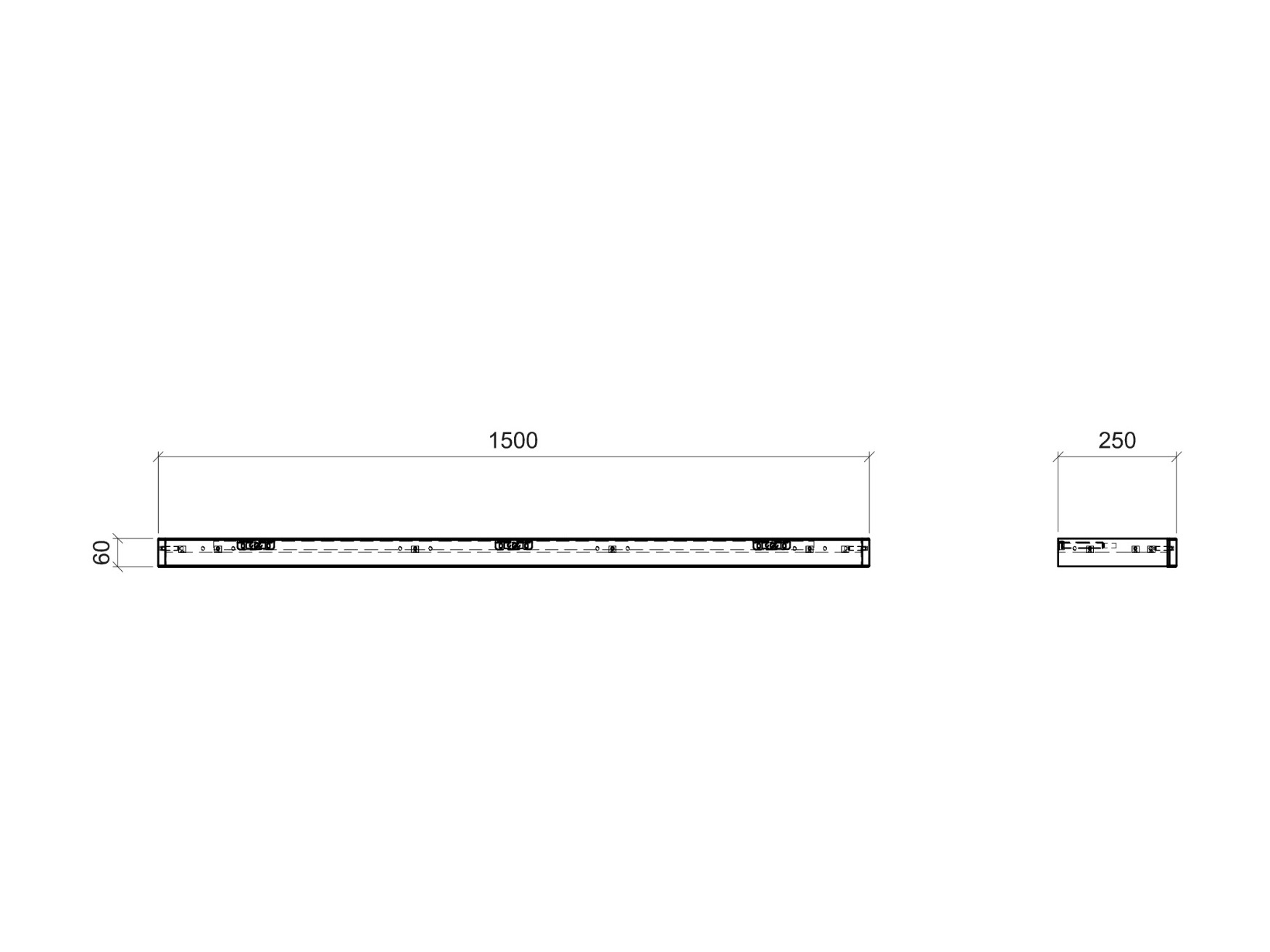 Wall shelf Venlori 125 (White + Graphite)