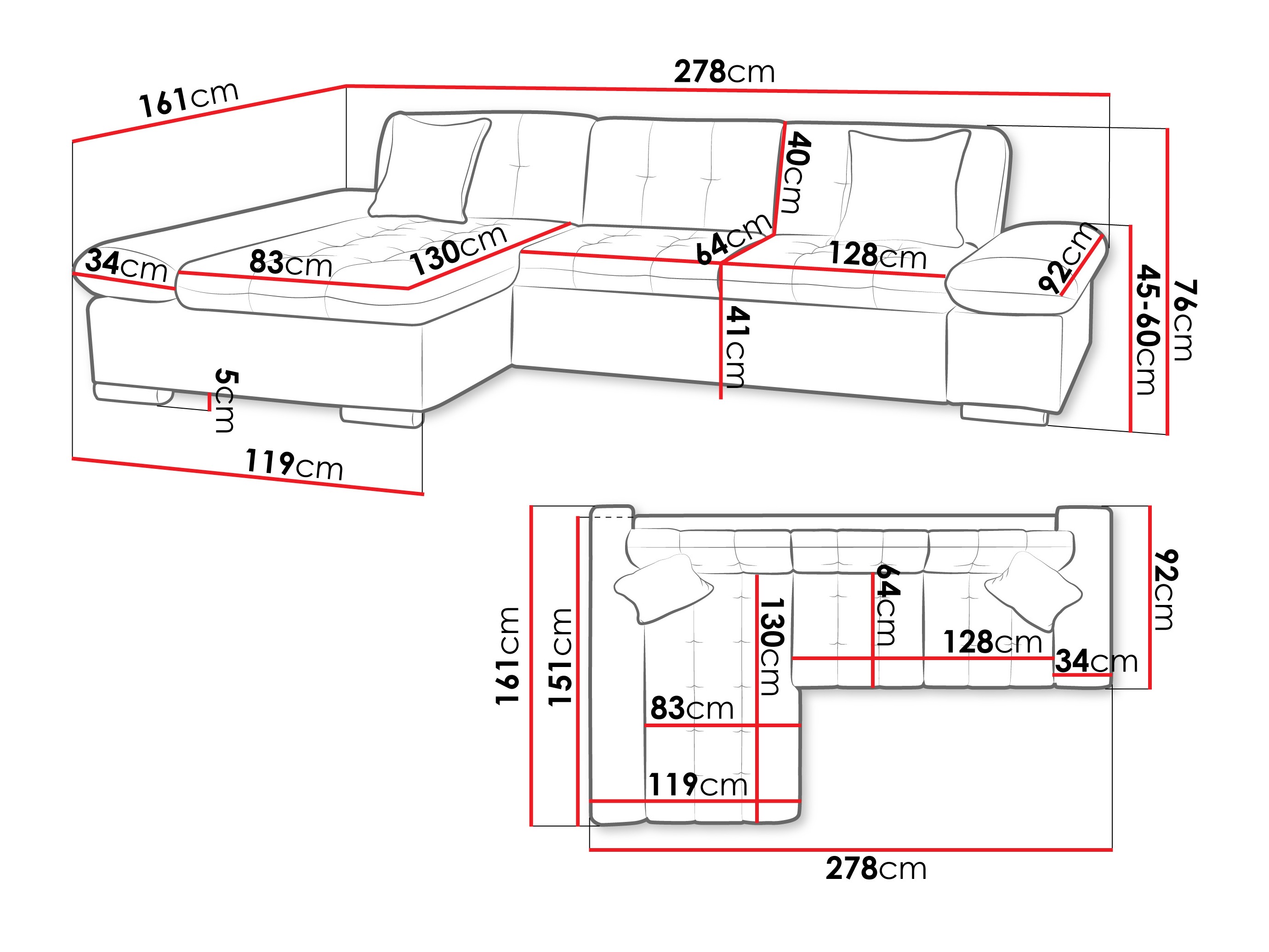 Corner sofa Comfivo Serenitas (Poso 100)