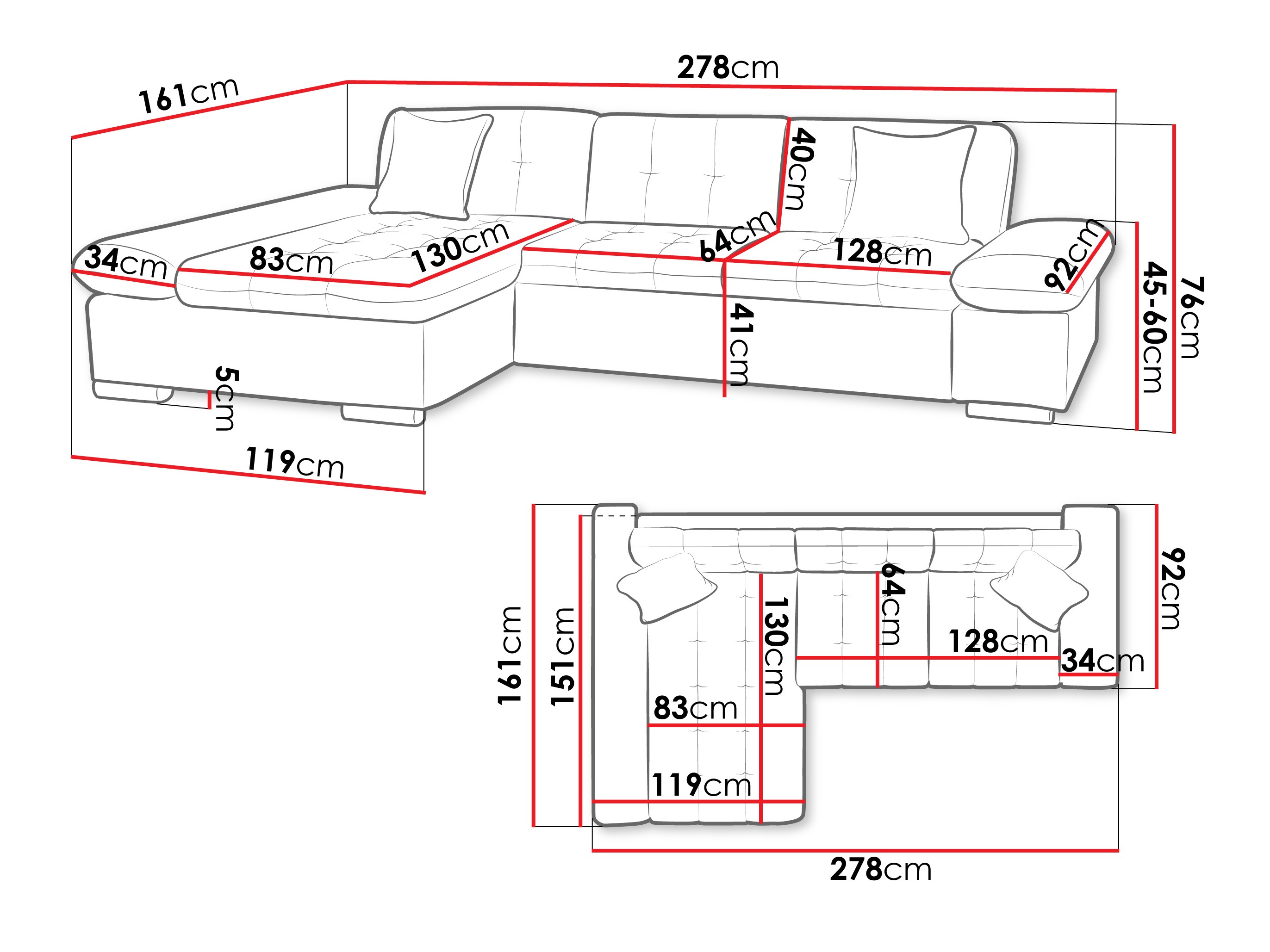 Corner sofa Comfivo Serenitas (Poso 14)