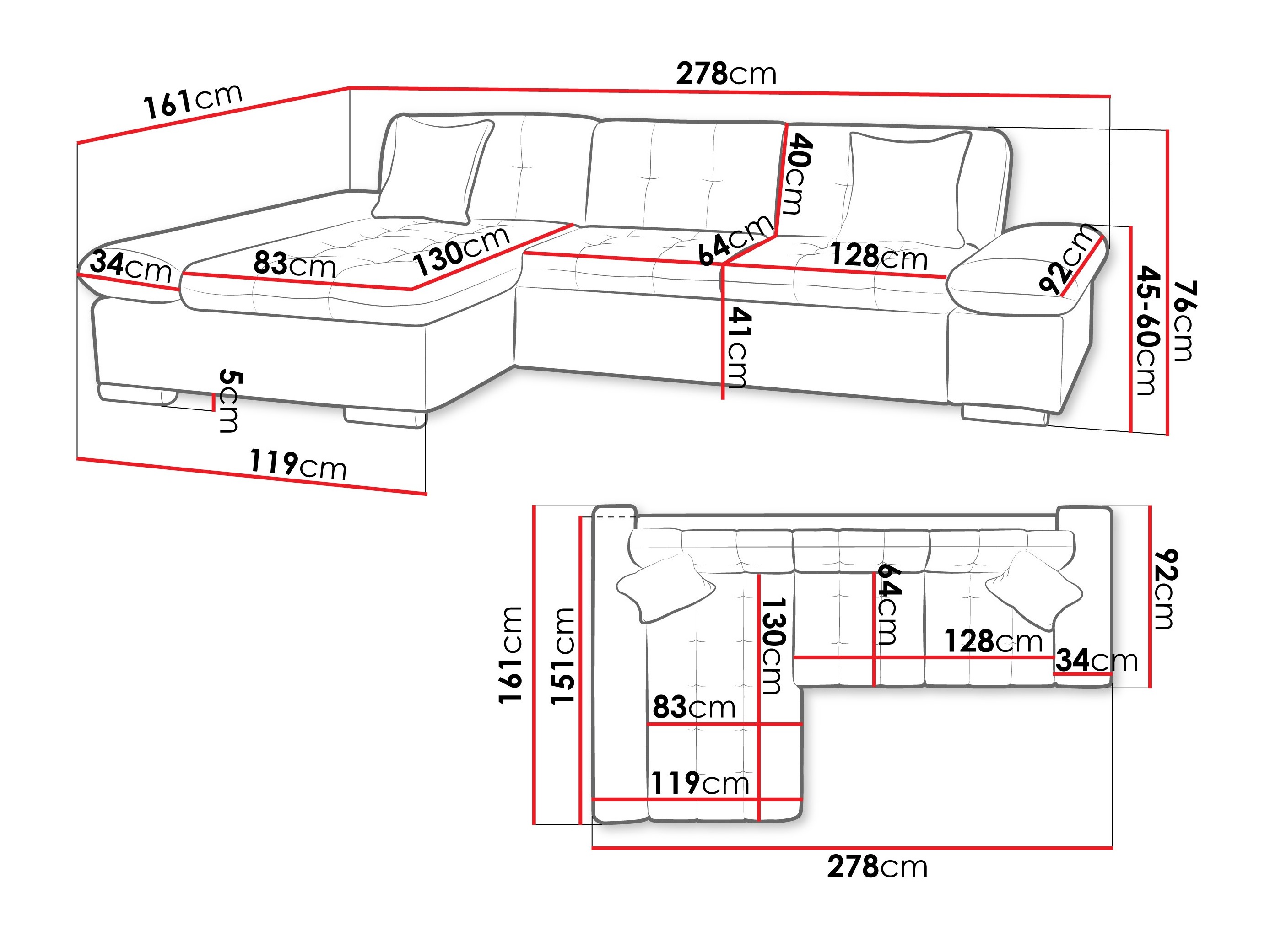 Corner sofa Comfivo Serenitas (Poso 29)