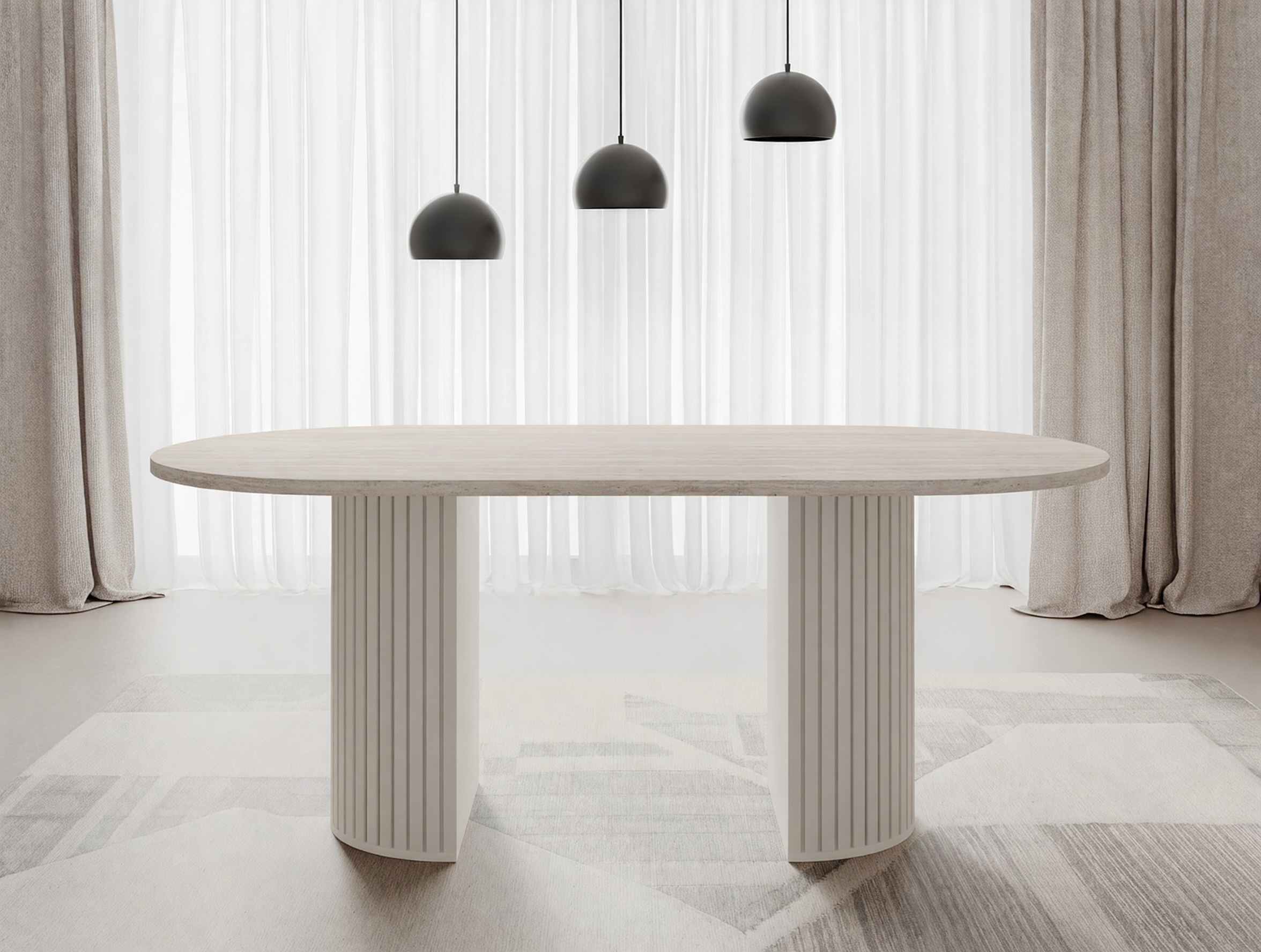 Table Comfivo Ulma (Light travertine + Beige)