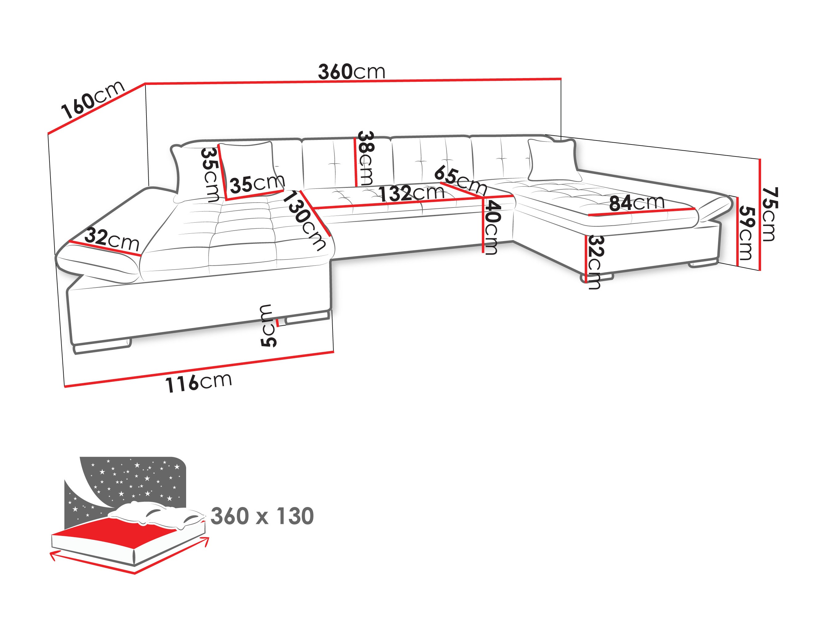 Corner sofa Comfivo Ficus (Poso 06)