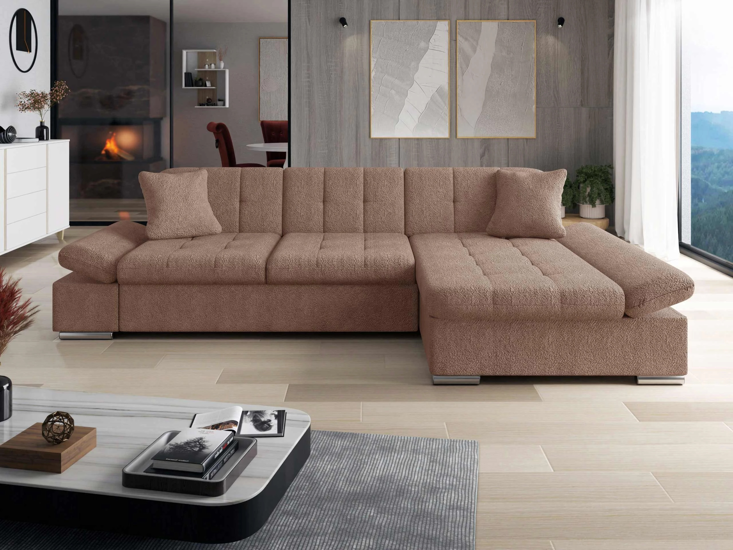 Corner sofa Comfivo Sanitas I (Coral 45)